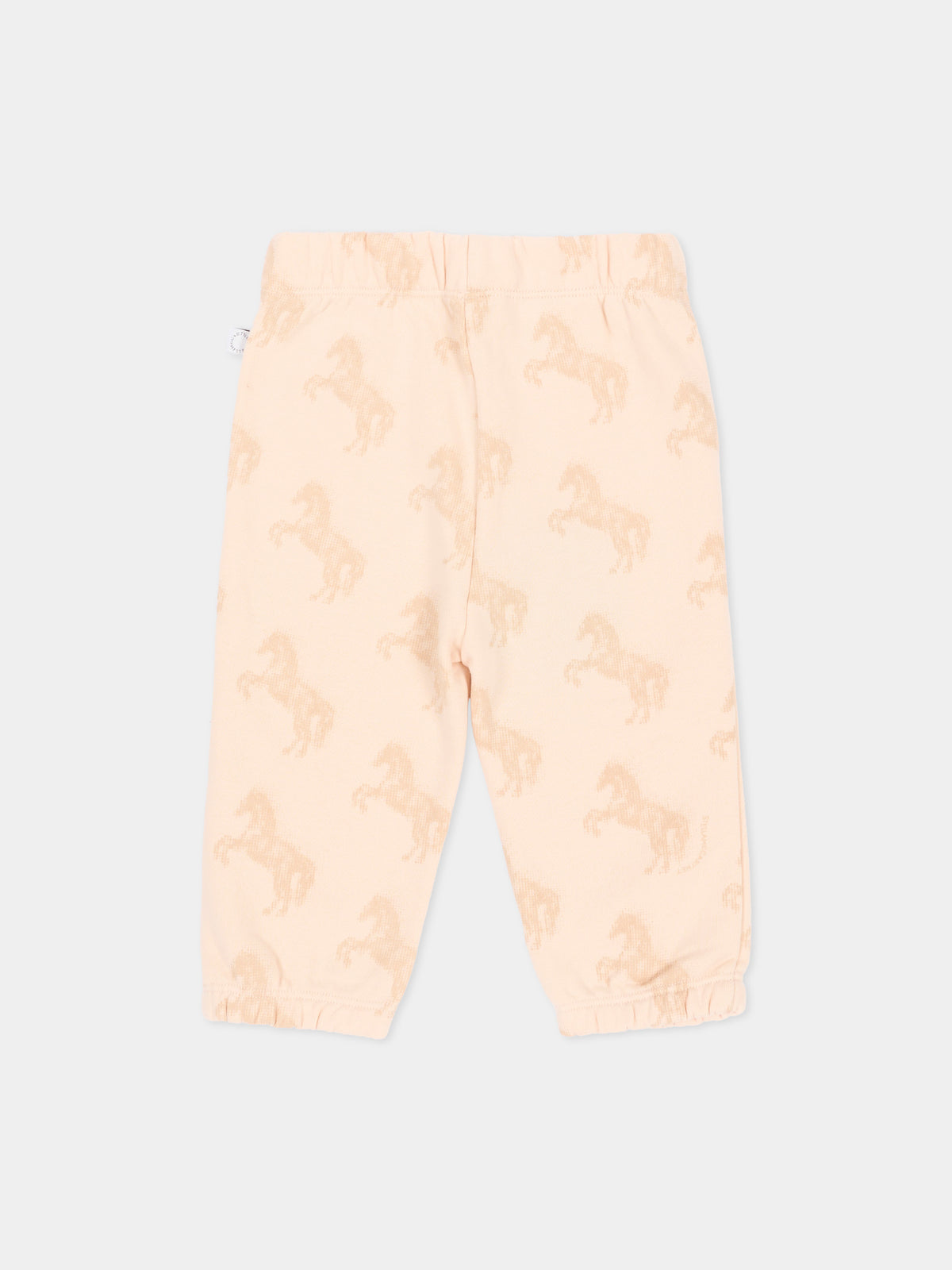 Pantalone beige per neonati con cavalli,Stella Mccartney Kids,TZ6070 Z4022 193NO