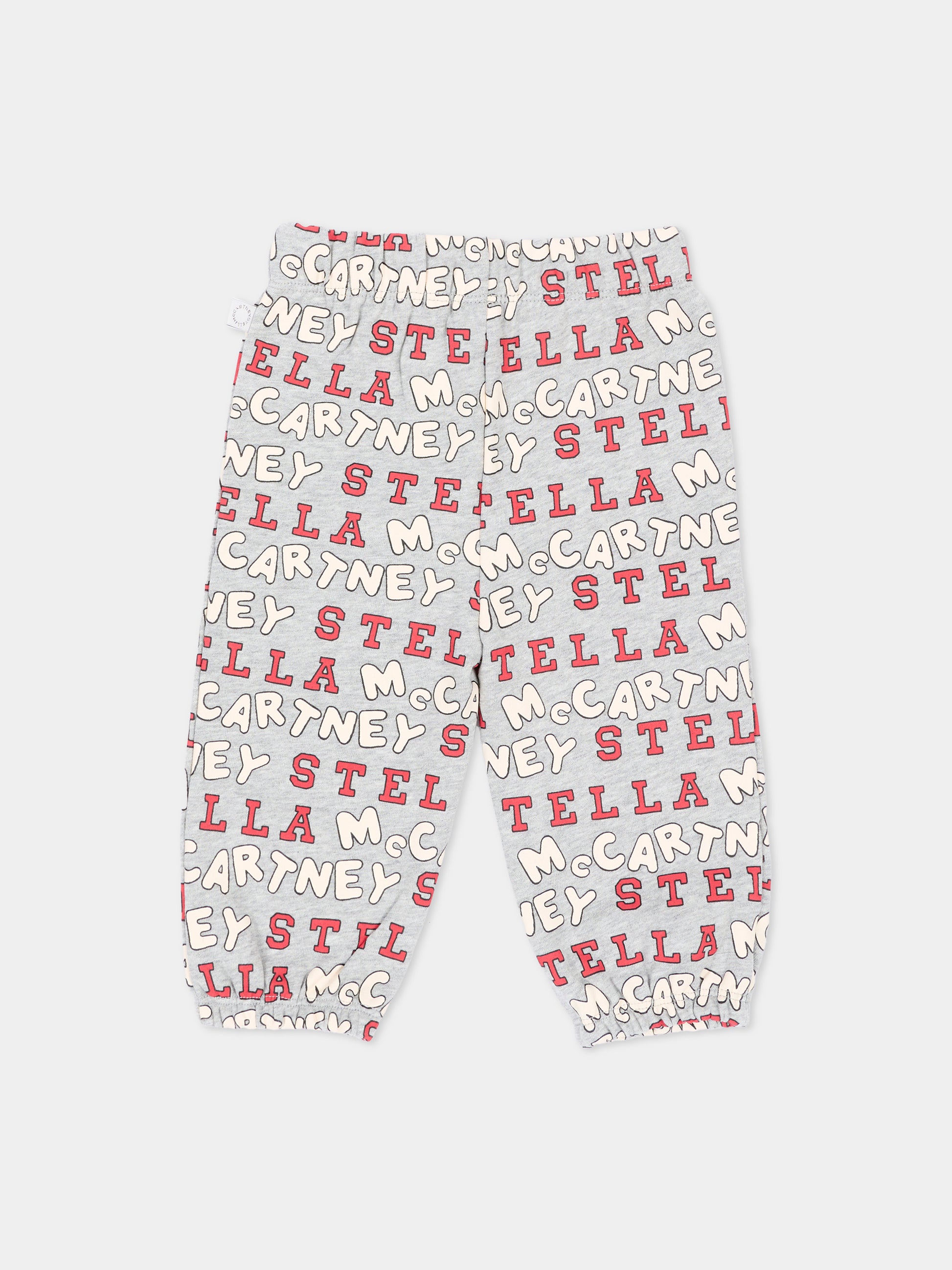 Pantalone grigio per neonati con stampa,Stella Mccartney Kids,TZ6360 Z4013 807MC