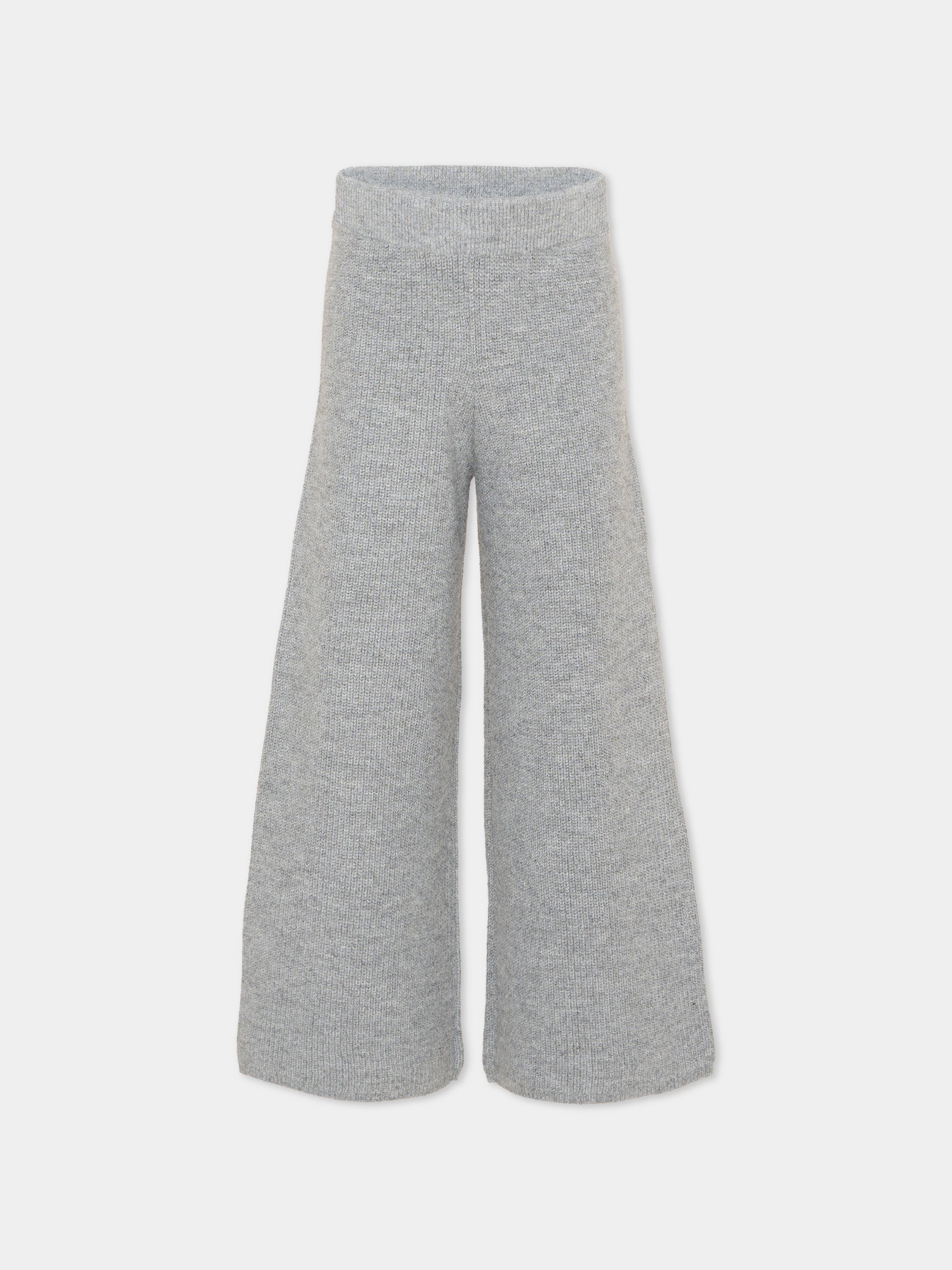 Pantalone grigio per bambina in maglia,Stella Mccartney Kids,TZ6C90 Z3898 807