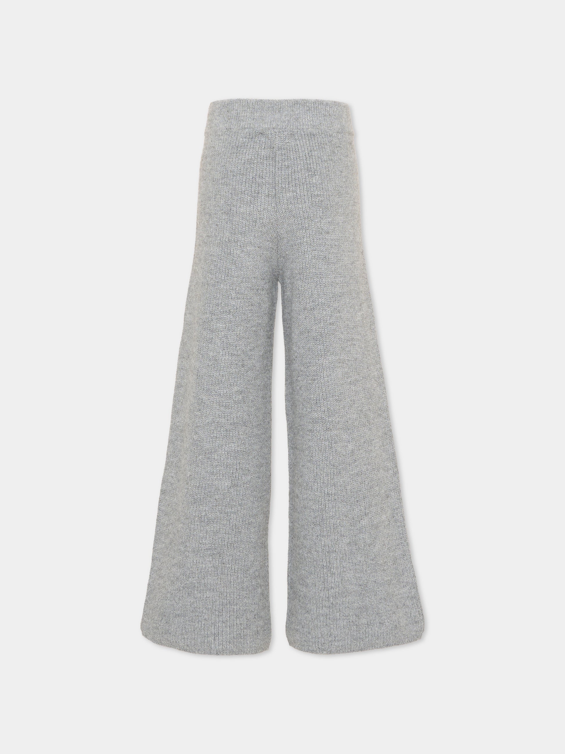 Pantalone grigio per bambina in maglia,Stella Mccartney Kids,TZ6C90 Z3898 807