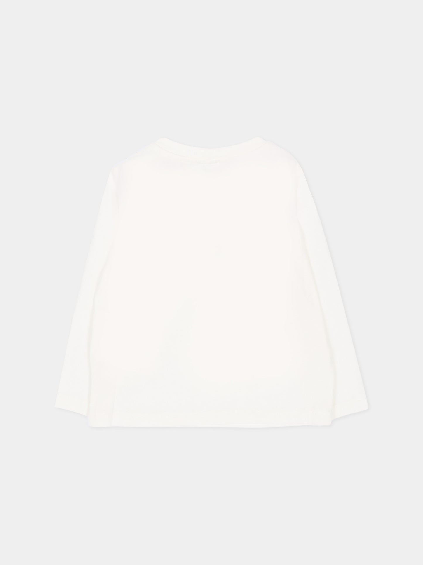 T-shirt a manica lunga avorio per neonati con tigre,Stella Mccartney Kids,TZ8330 Z3772 101