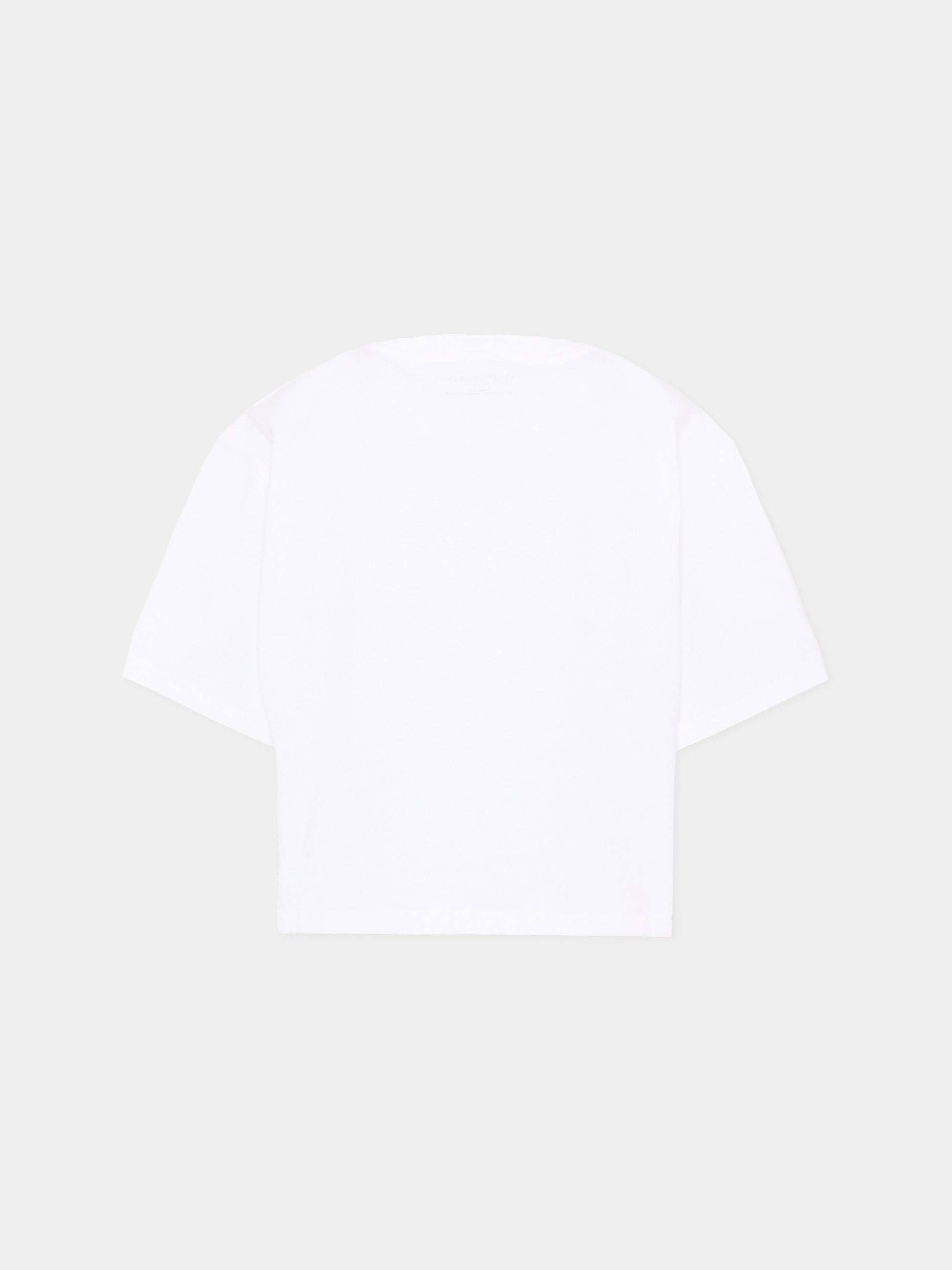 T-shirt bianca per bambina con logo,Stella Mccartney Kids,TZ8B11 Z3931 100