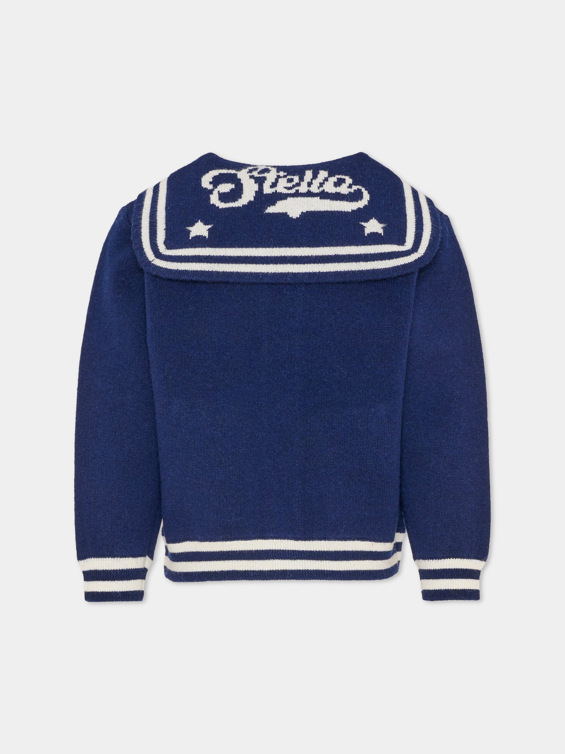 Cardigan blu per bambina,Stella Mccartney Kids,TZ9A20 Z3921 61L
