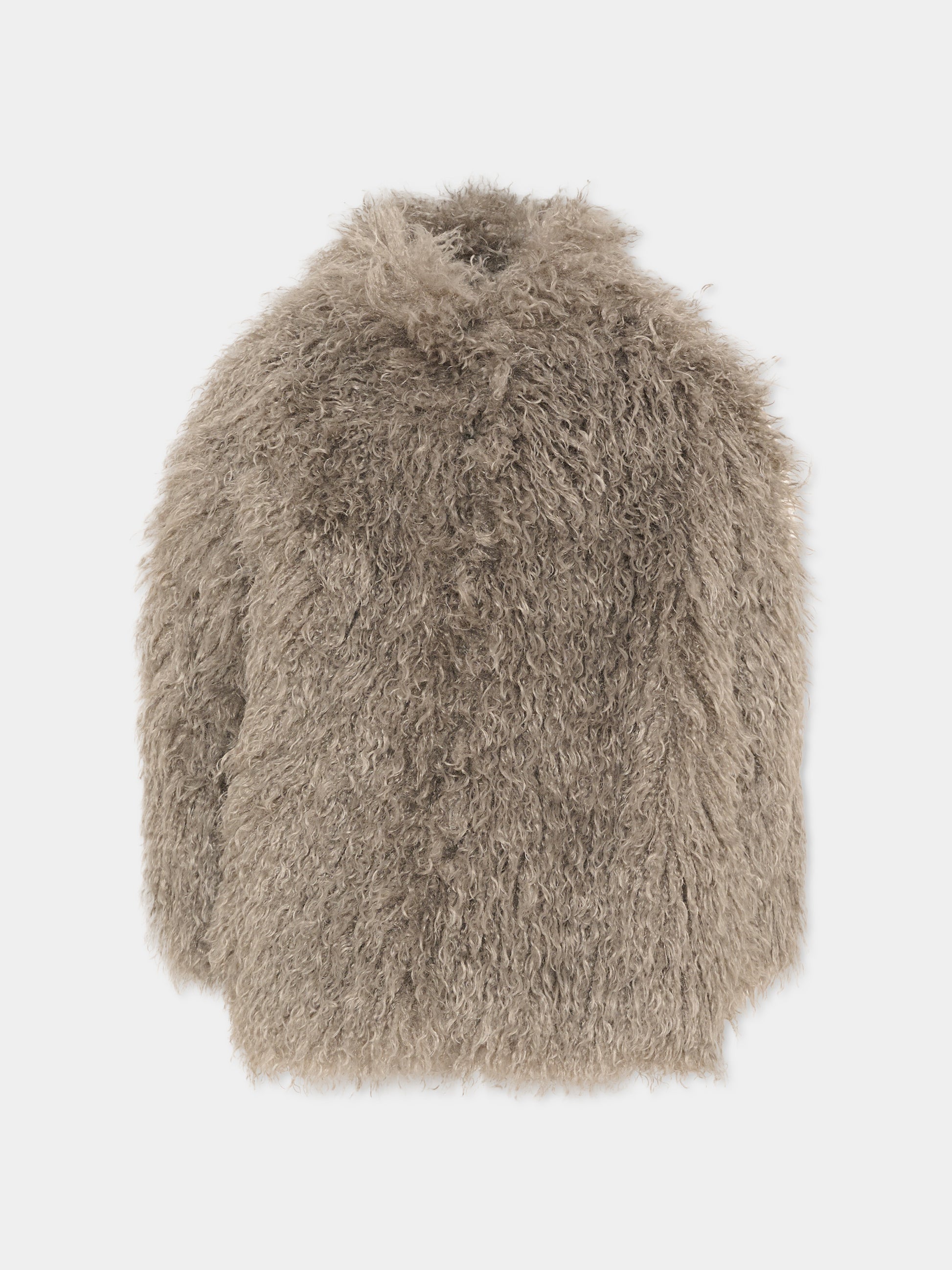 Ecopelliccia beige per bambina,Douuod Kids,DZ2A10 Z4004 829