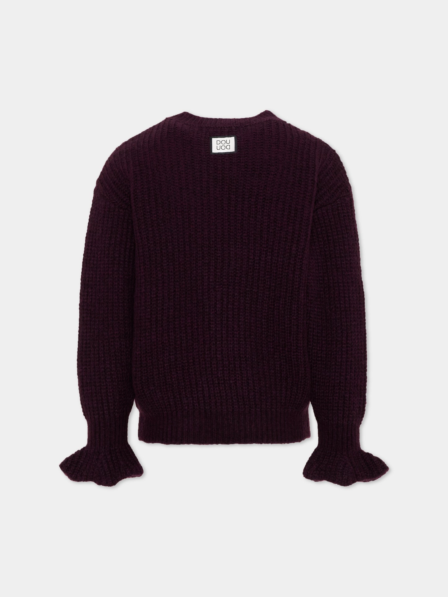 Maglione viola per bambina con patch logo,Douuod Kids,DZ9A30 W0222 886