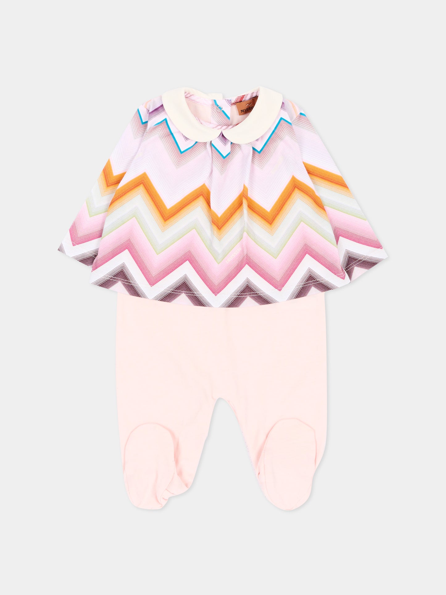 Set tutina multicolor per neonata con chevron,Missoni,MZB010 Z4076 999