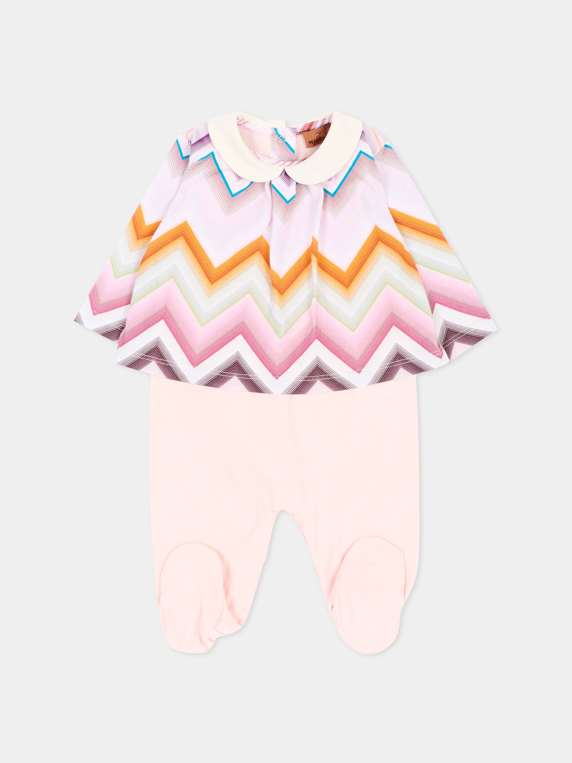 Set tutina multicolor per neonata con chevron,Missoni,MZB010 Z4076 999
