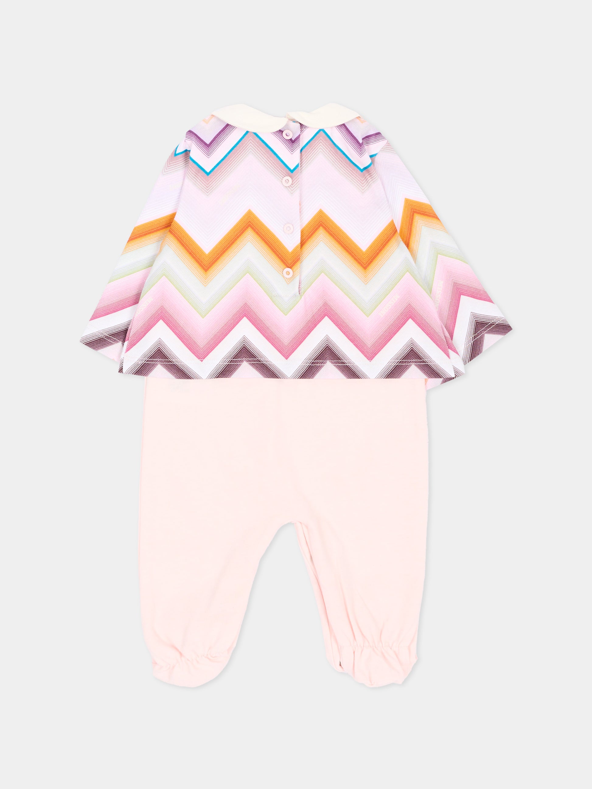 Set tutina multicolor per neonata con chevron,Missoni,MZB010 Z4076 999
