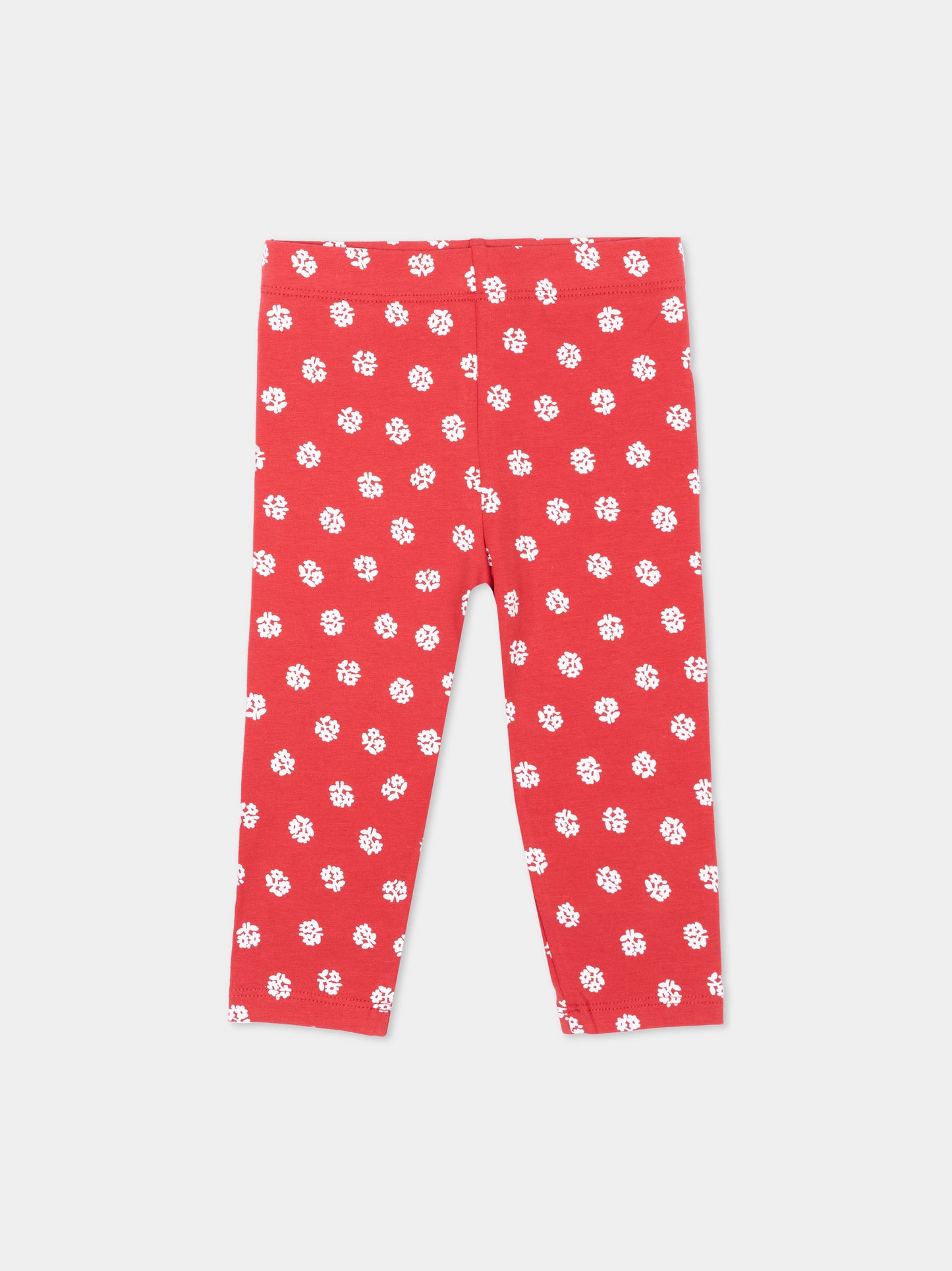 Leggings rossi per neonata con fiori,Stella Mccartney Kids,TZ6010 Z4009 411BC