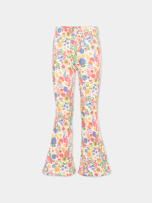 Leggings multicolor per bambina floreali,Stella Mccartney Kids,TZ6A30 Z3879 999MC