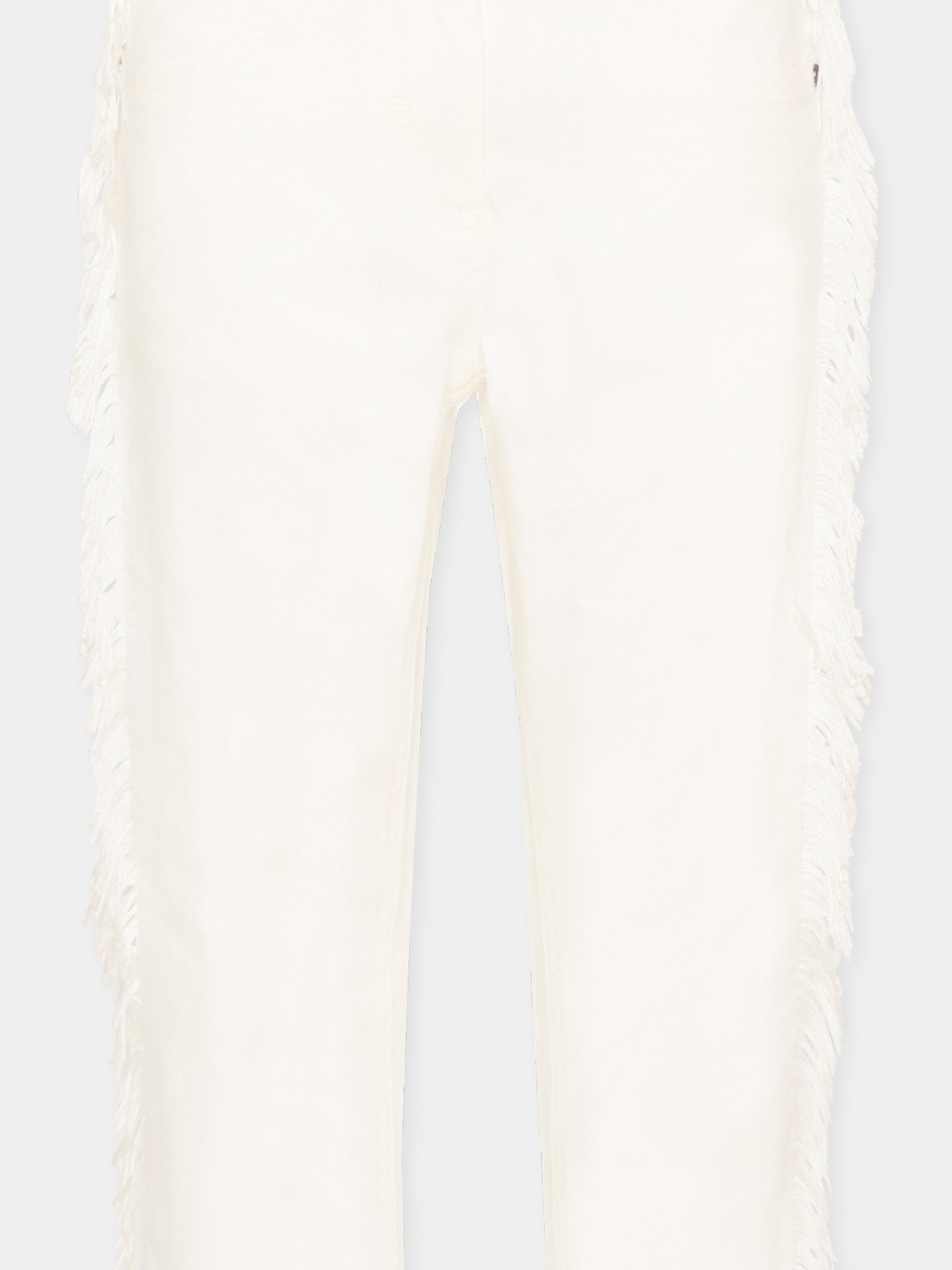 Jeans bianco per bambina con frange,Stella Mccartney Kids,TZ6A50 Z0156 101
