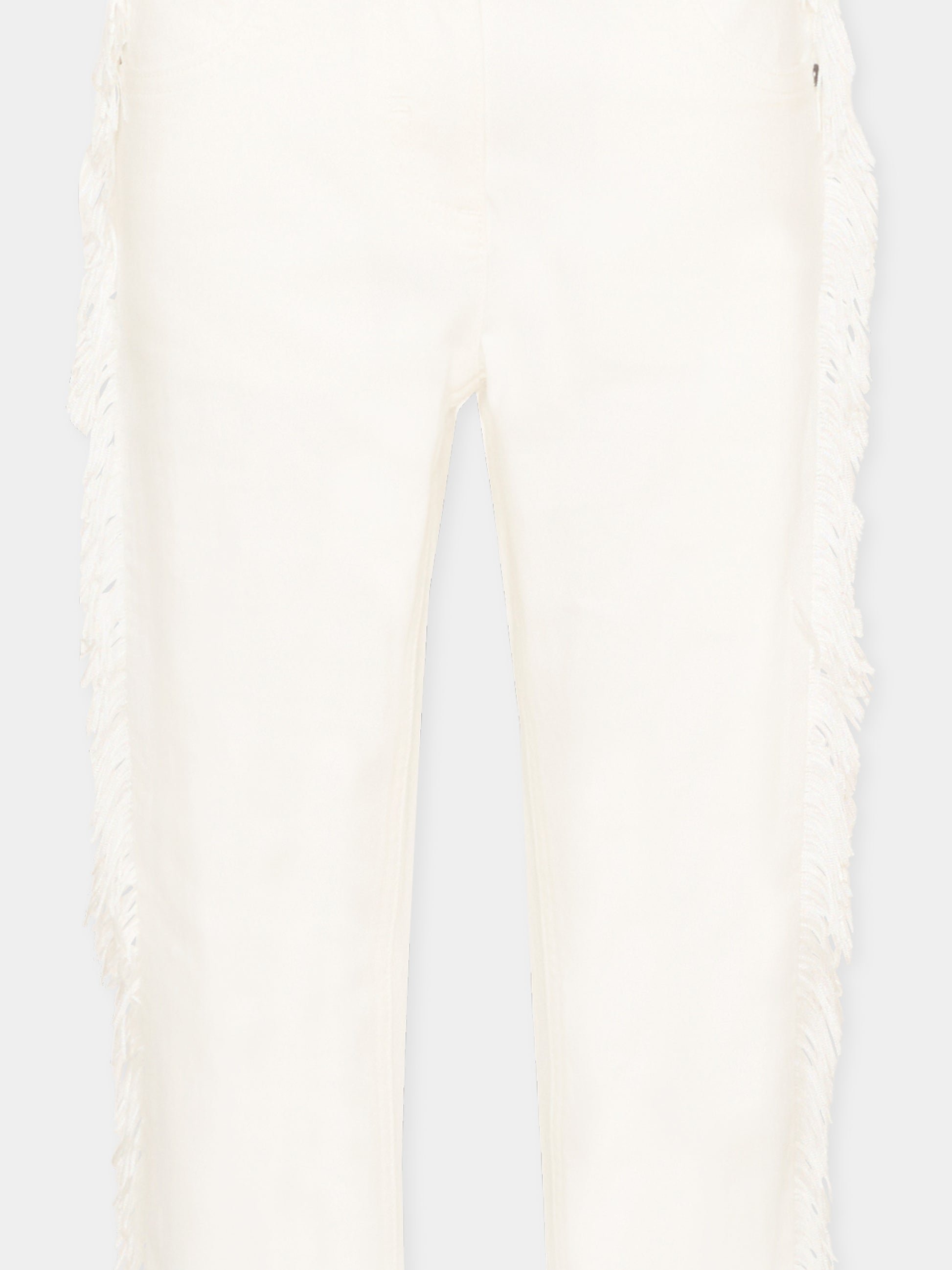 Jeans bianco per bambina con frange,Stella Mccartney Kids,TZ6A50 Z0156 101