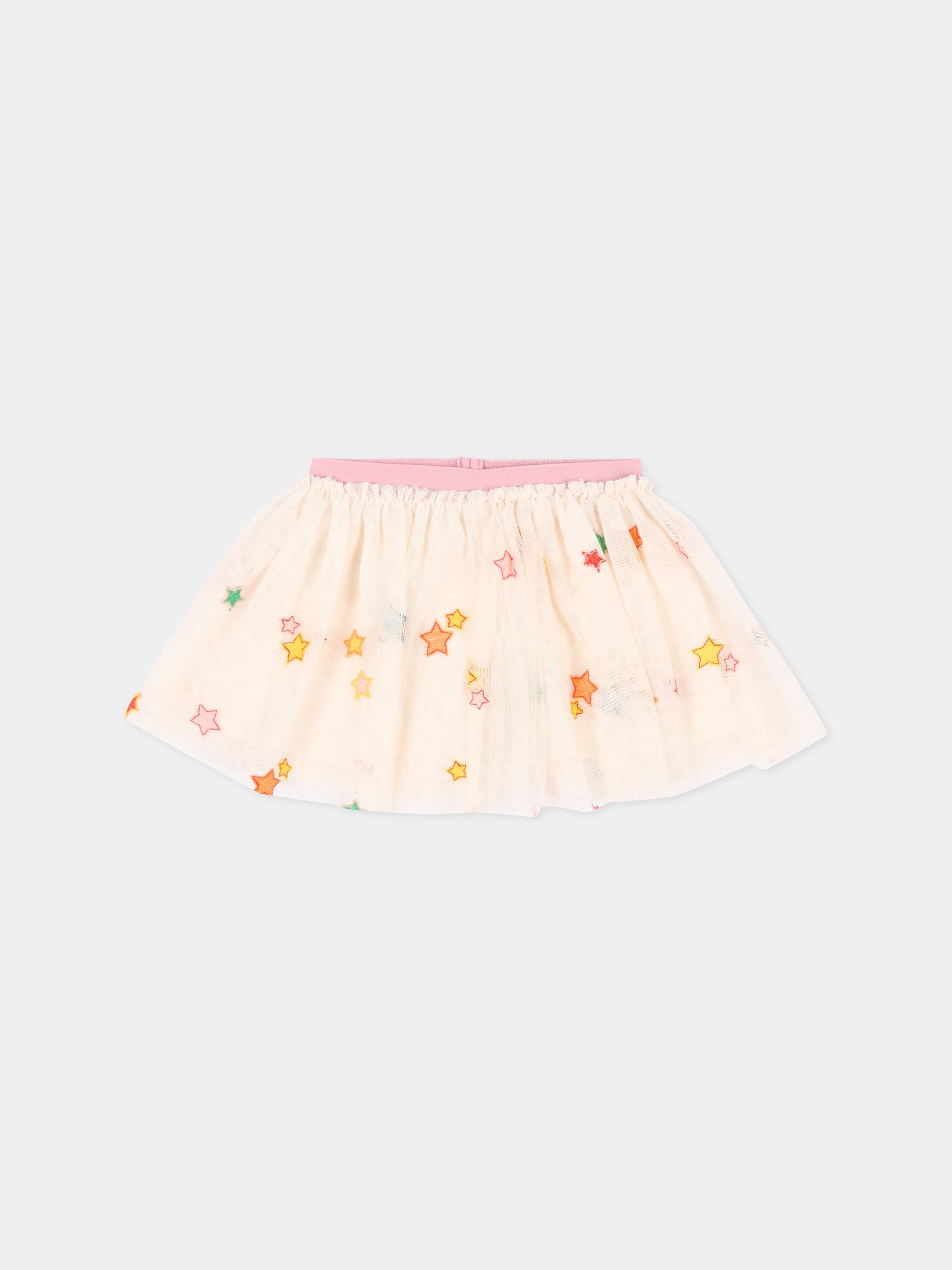 Gonna elegante avorio per neonata con stelle,Stella Mccartney Kids,TZ7001 Z3867 189MC