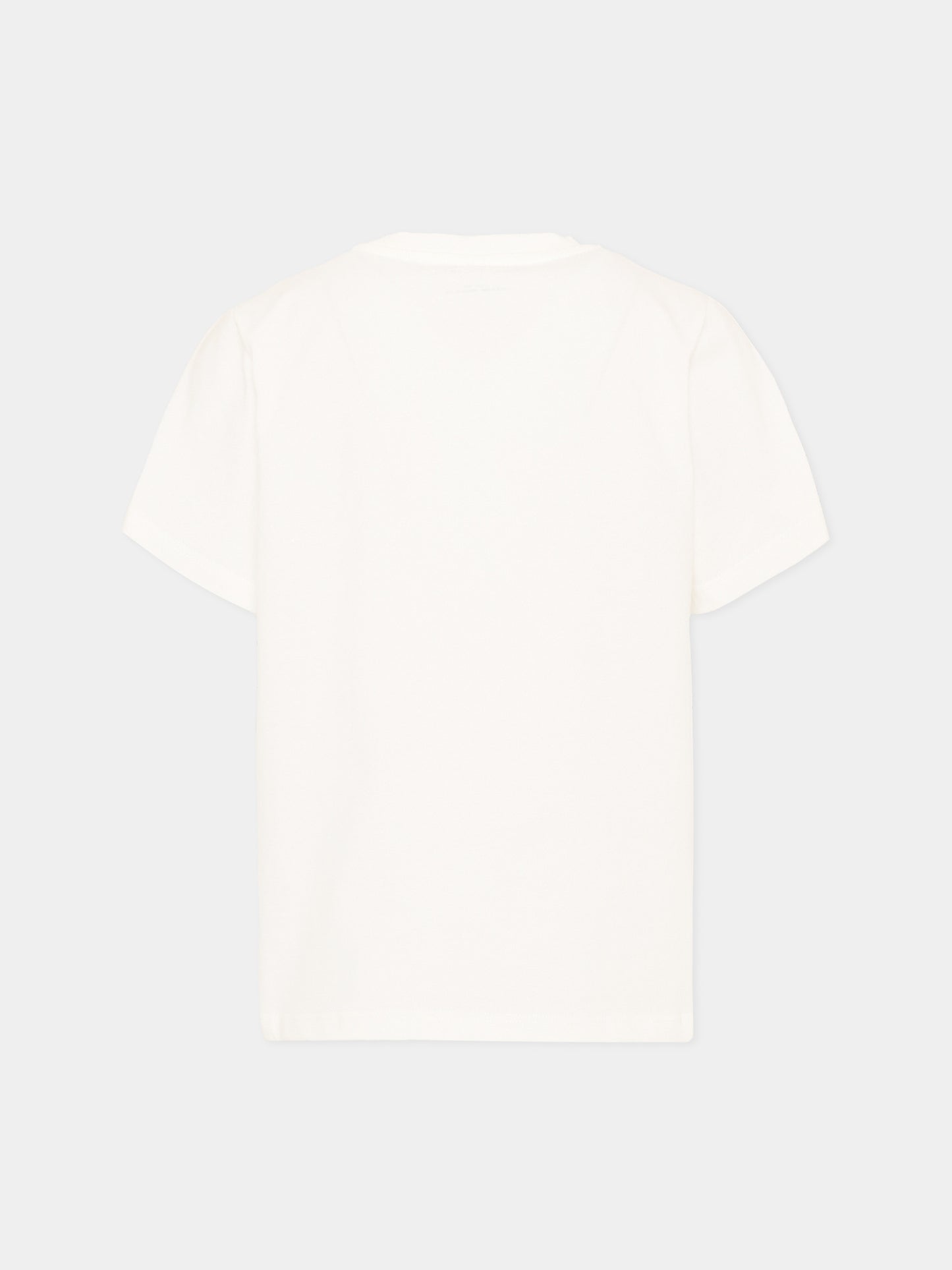 T-shirt avorio per bambina con logo,Stella Mccartney Kids,TZ8A71 Z3772 101