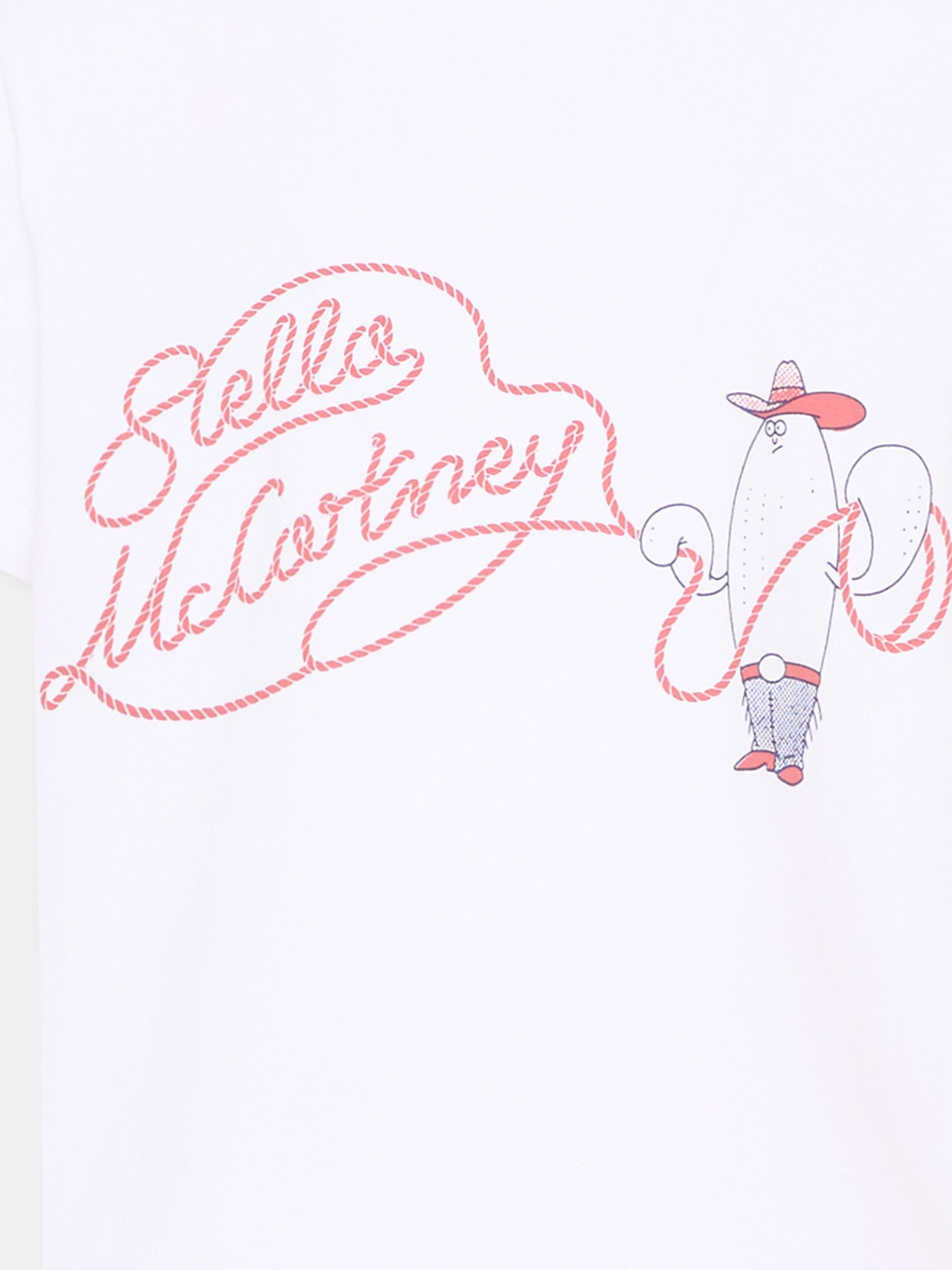T-shirt bianca per bambini con logo,Stella Mccartney Kids,TZ8P01 Z3772 100