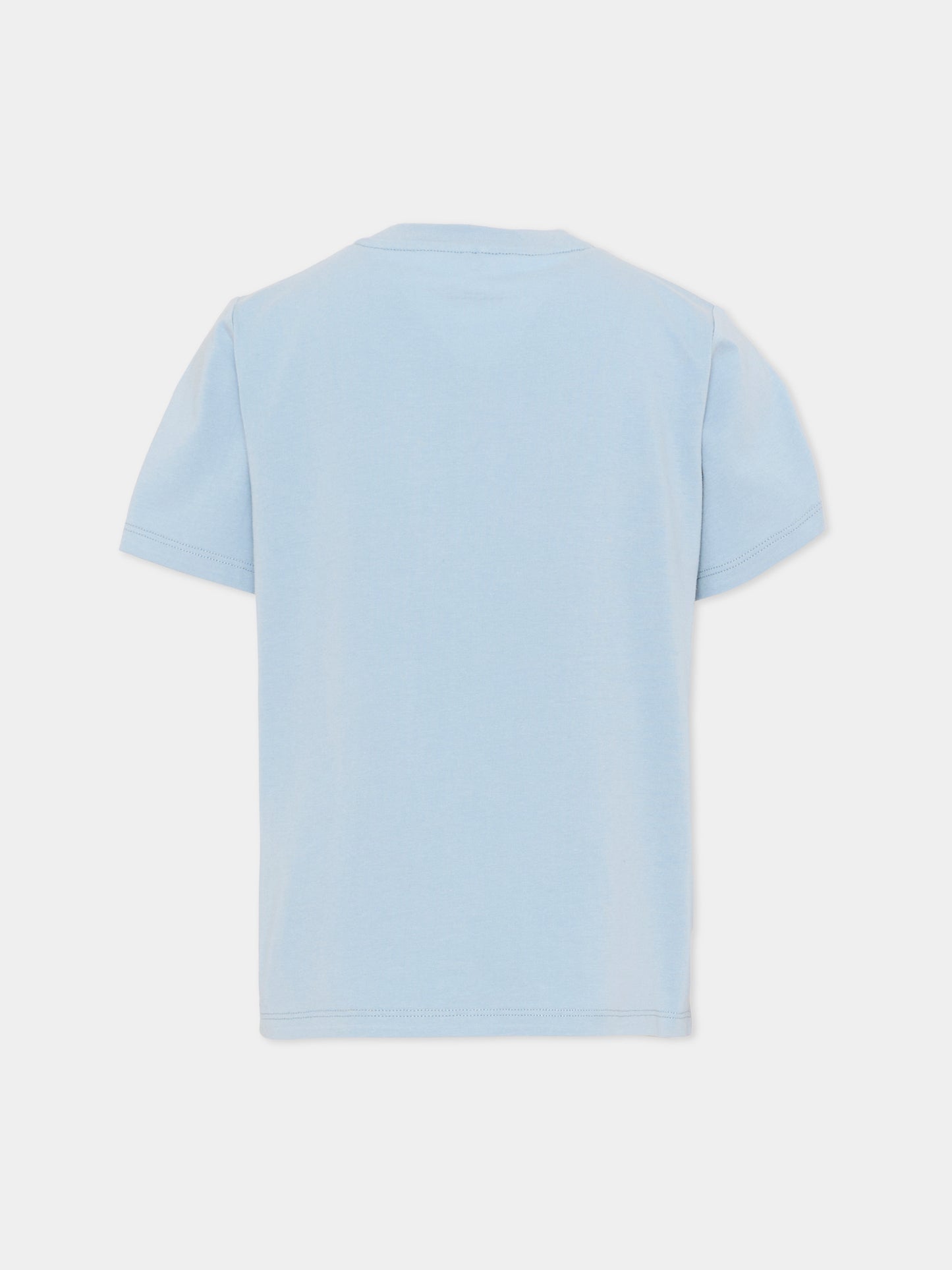 T-shirt celeste per bambino con logo,Stella Mccartney Kids,TZ8P51 Z3772 61E