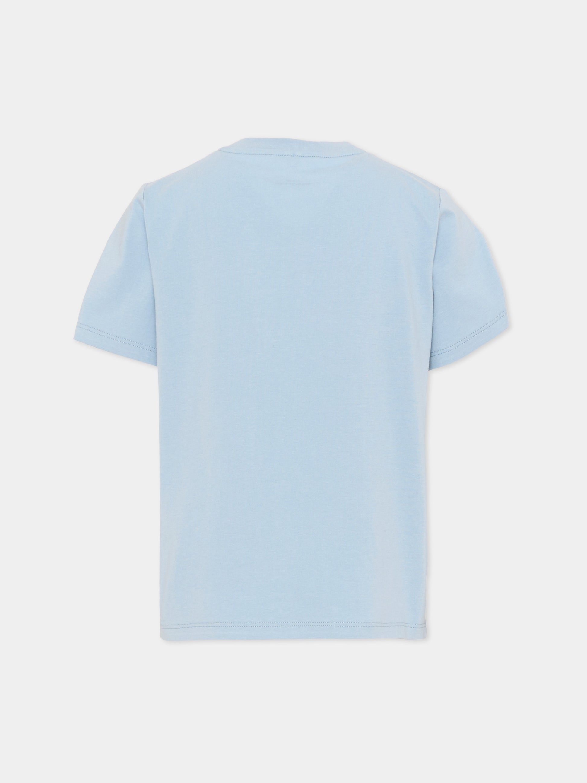 T-shirt celeste per bambino con logo,Stella Mccartney Kids,TZ8P51 Z3772 61E
