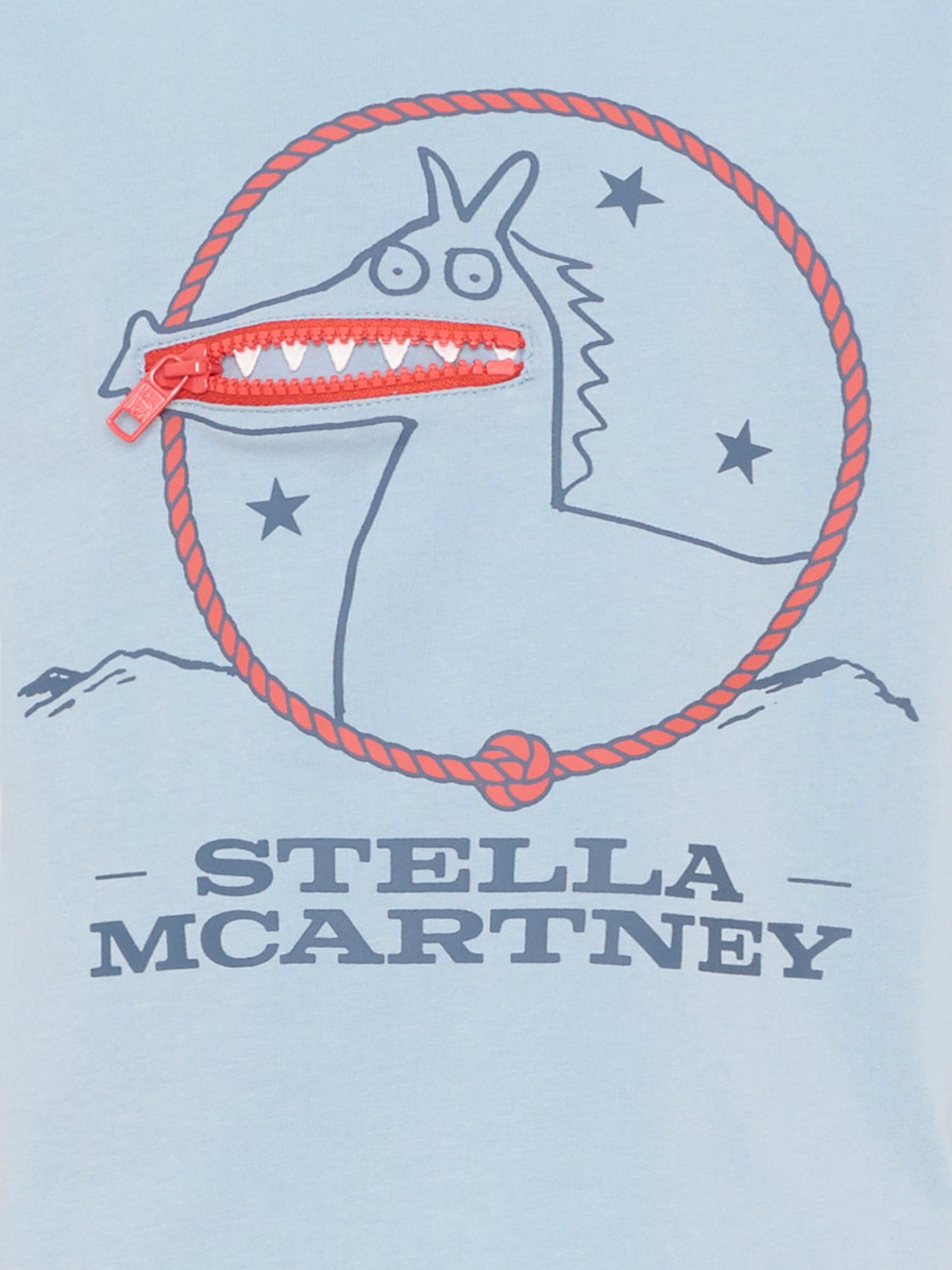 T-shirt celeste per bambino con logo,Stella Mccartney Kids,TZ8P51 Z3772 61E