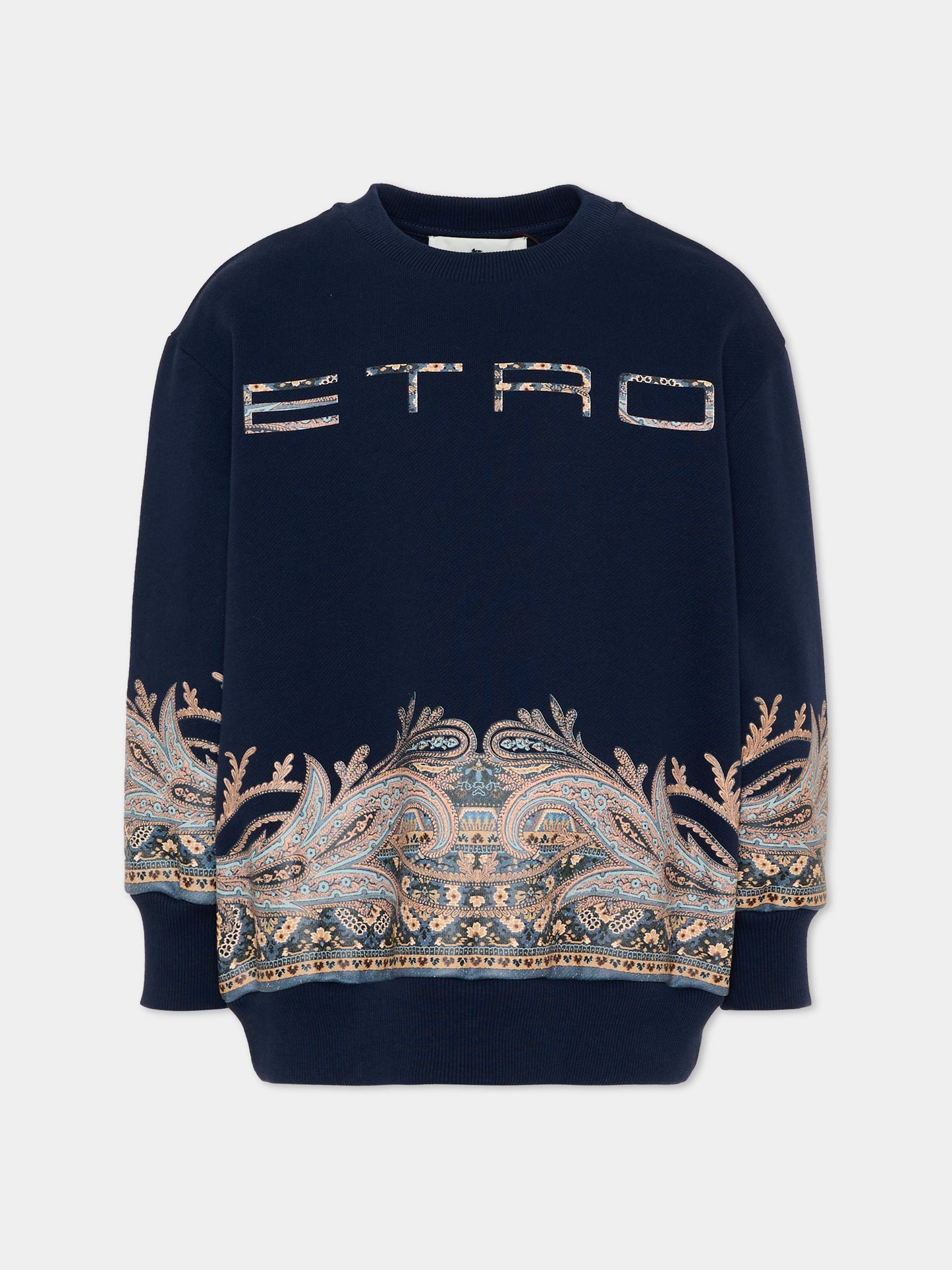 Felpa blu Etro per bambino con paisley,Etro,GZ4H30 Z3183 617