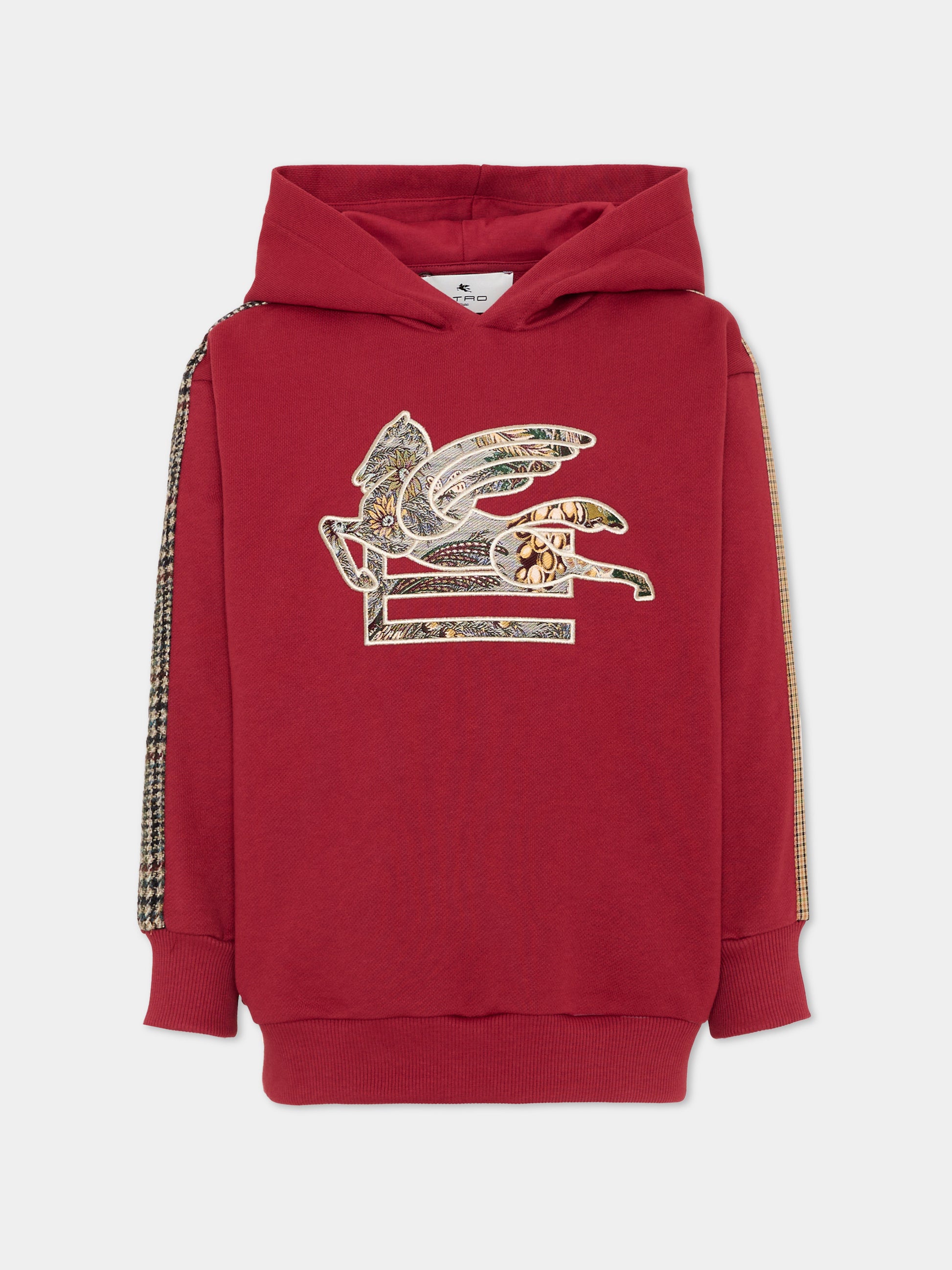 Felpa bordeaux per bambini con Pegaso,Etro,GZ4P40 Z3183 52C