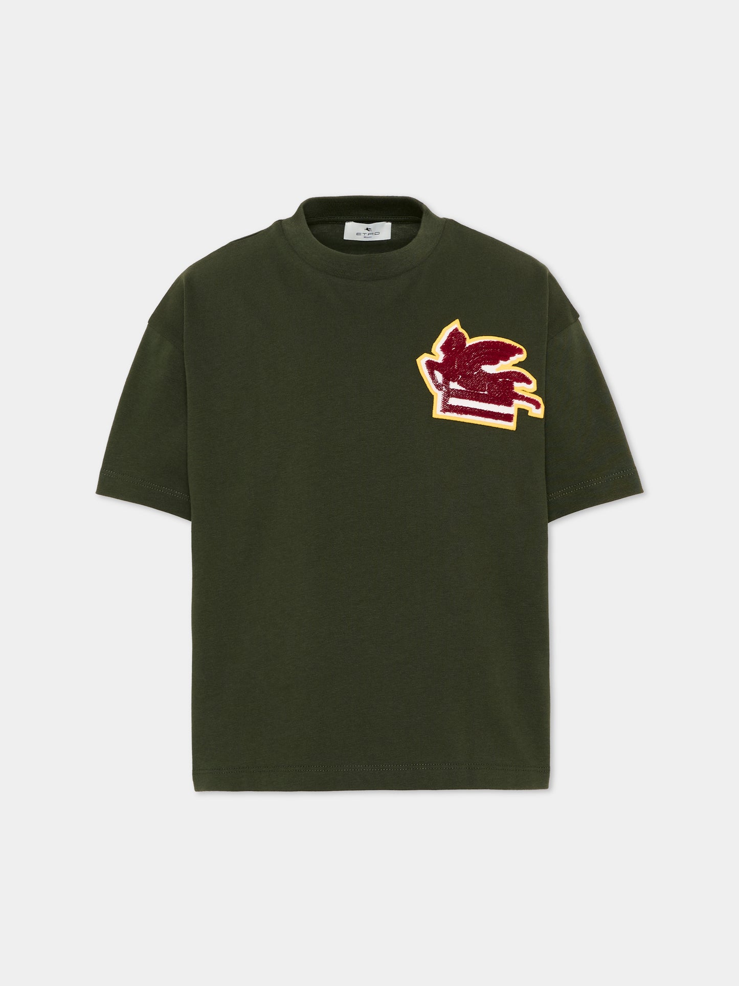 T-Shirt verde per bambini con Pegaso,Etro,GZ8P51 Z3672 70J