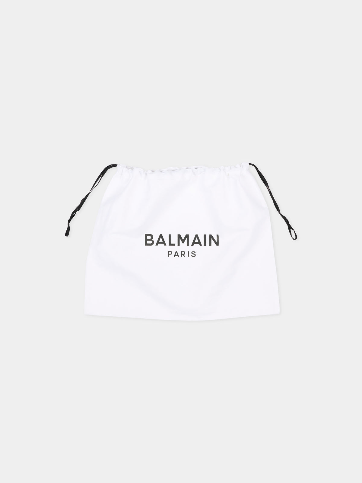 Sciarpa nera per bambini con logo,Balmain Kids,BY0R13 Z3649 930BC