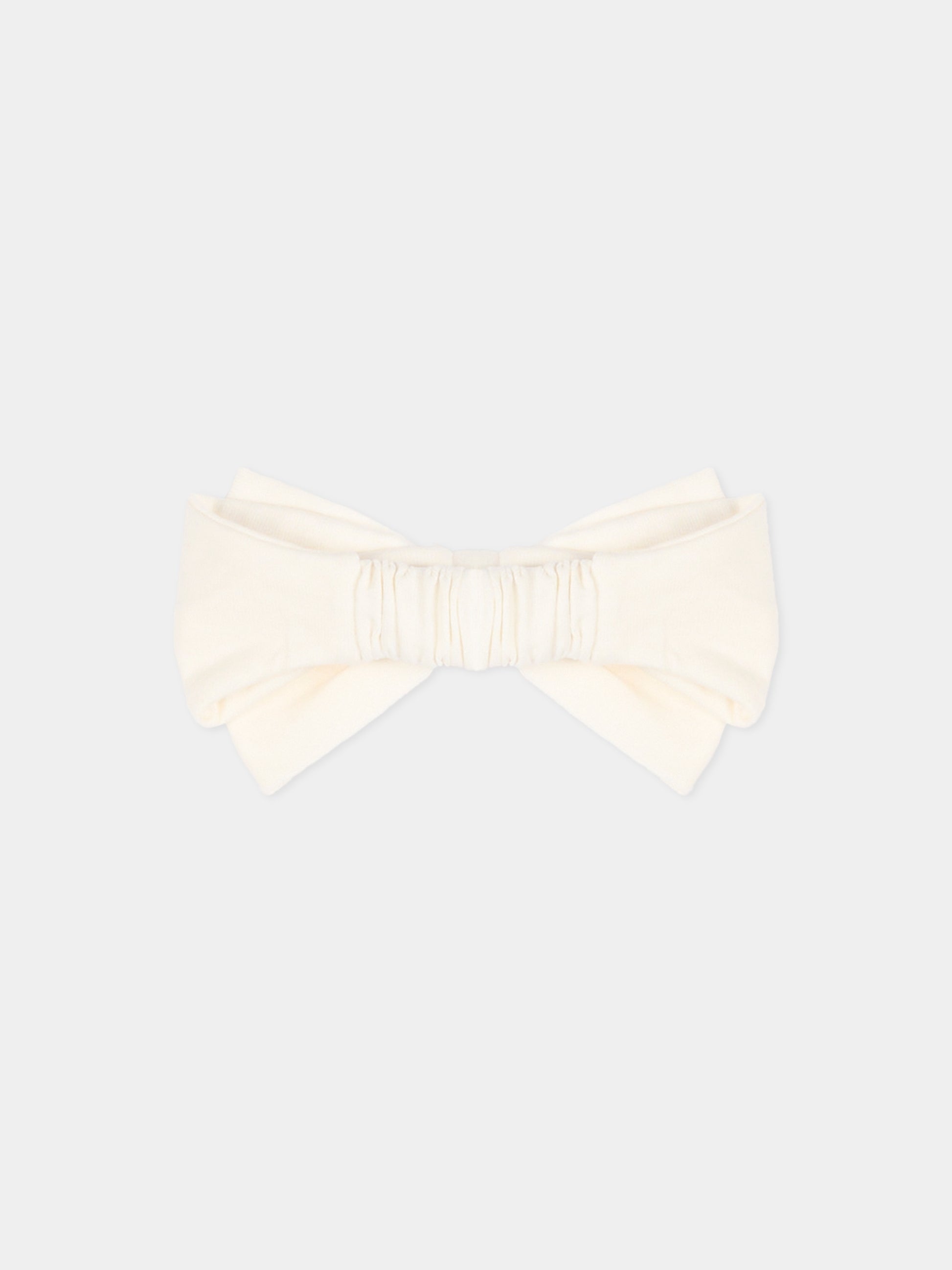 Fascia avorio per neonata con fiocco,Balmain Kids,BZ0004 Z3672 102OR