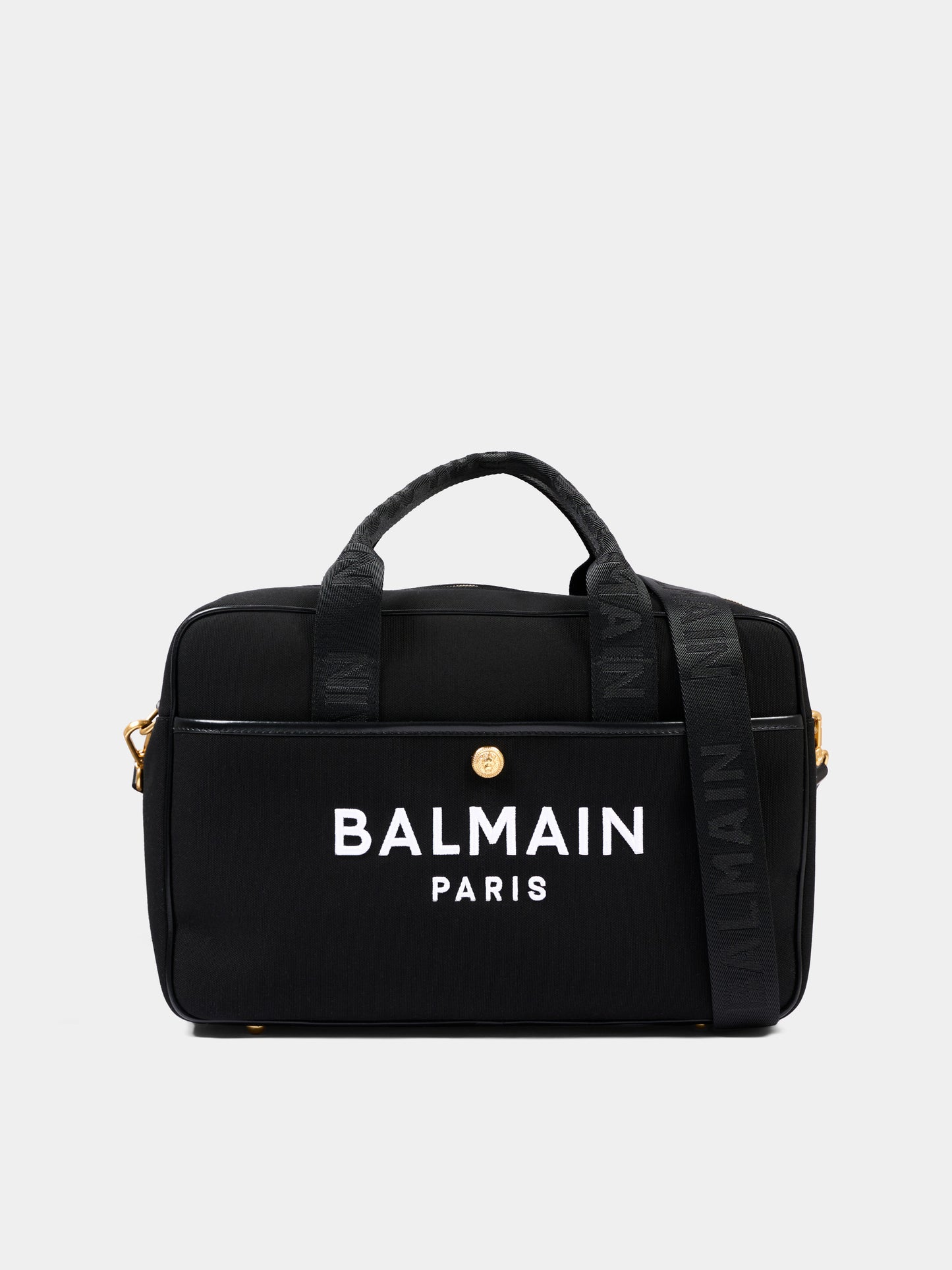 Borsa mamma nera per neonati con logo,Balmain Kids,BZ0508 Z0042 930BC