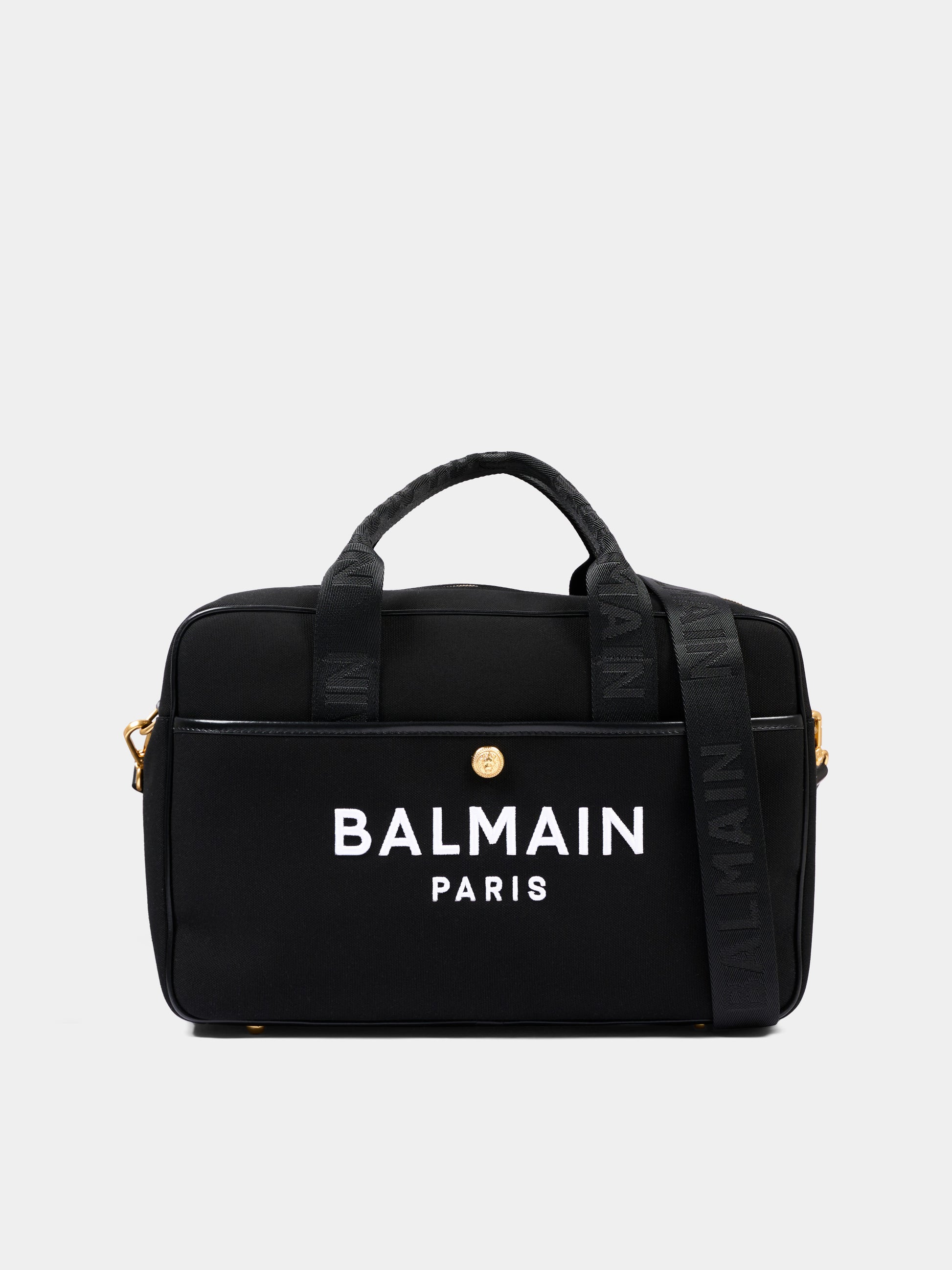Borsa mamma nera per neonati con logo,Balmain Kids,BZ0508 Z0042 930BC
