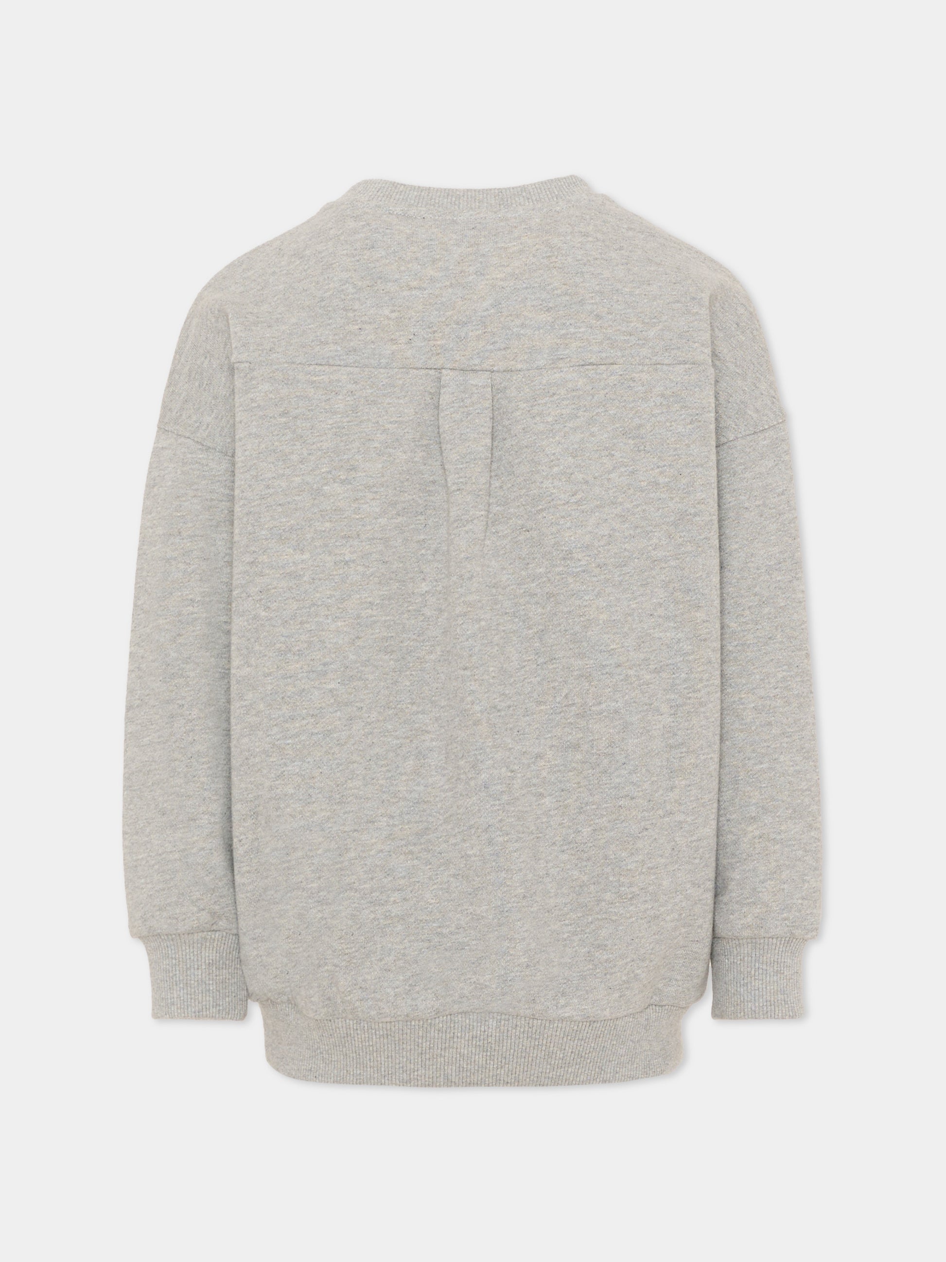 Felpa grigia per bambini con logo,Balmain Kids,BZ4I40 Z3188 806BD