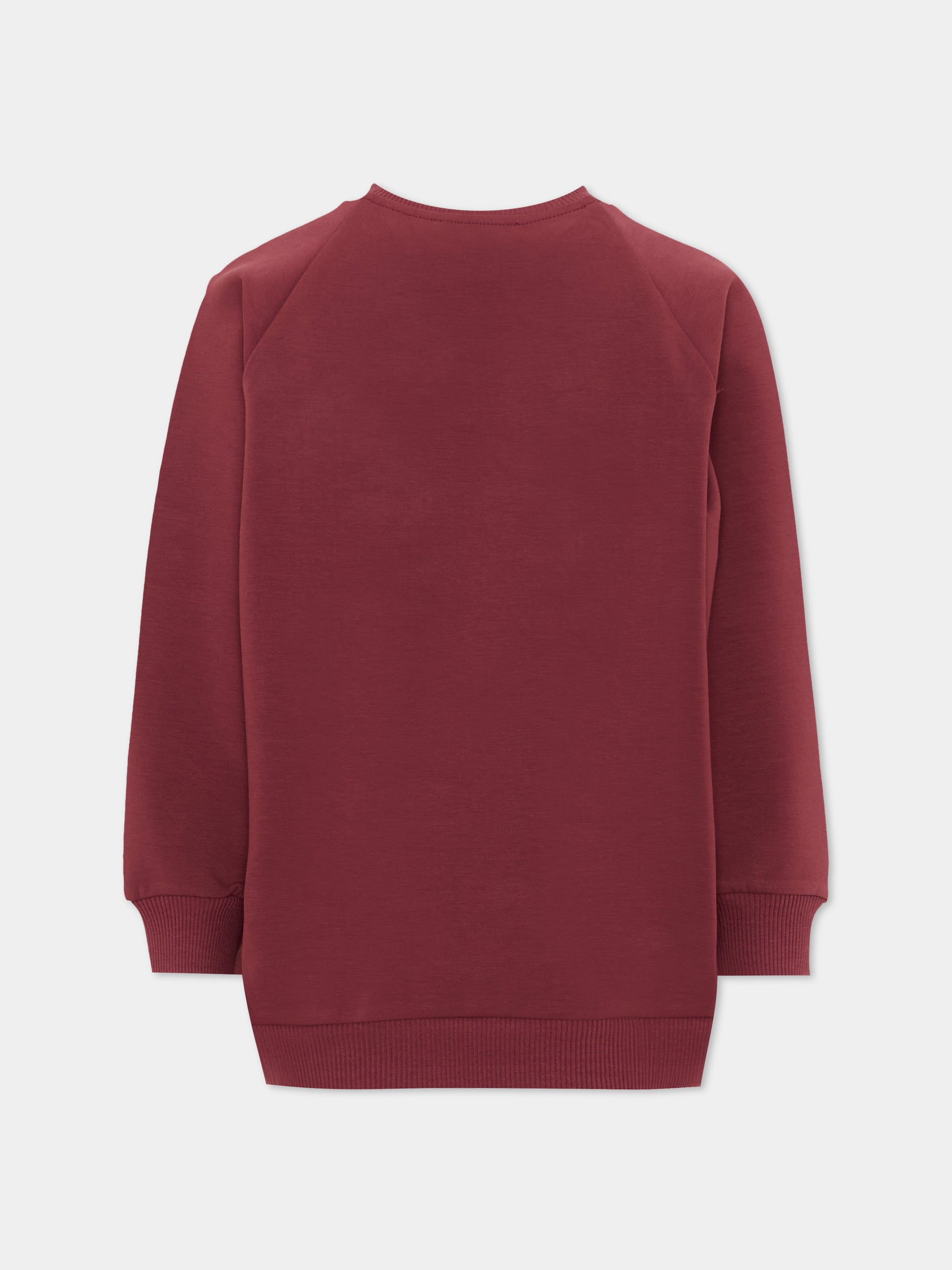 Felpa bordeaux per bambini con logo,Balmain Kids,BZ4I50 Z3728 530CE