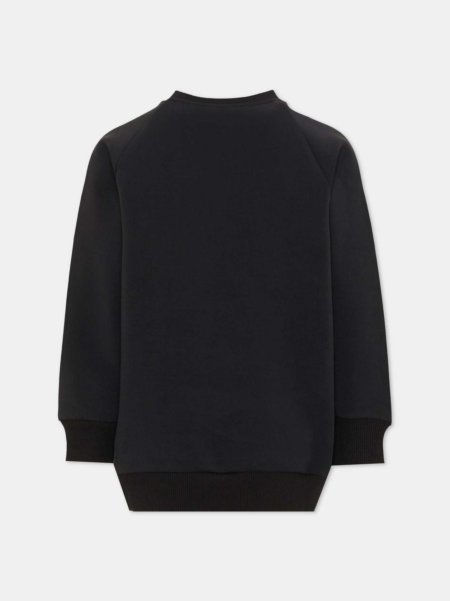 Felpa nera per bambini con logo,Balmain Kids,BZ4I50 Z3728 930BC