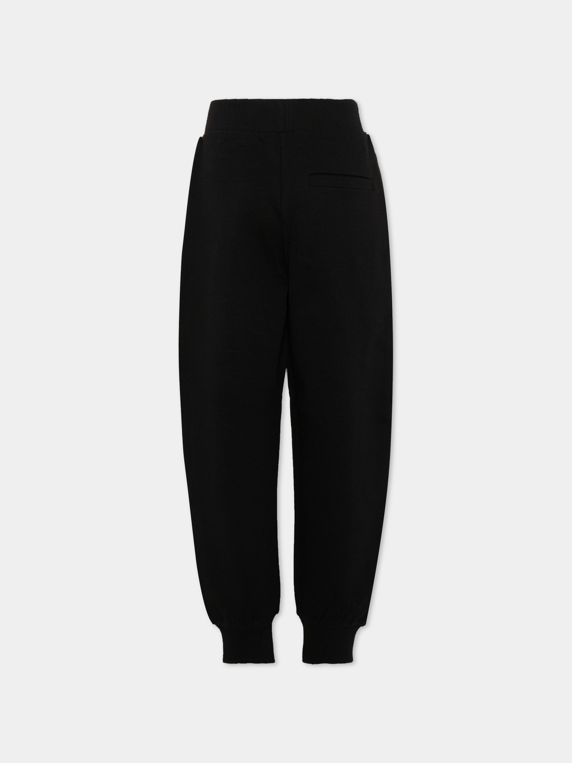 Pantaloni sportivi neri per bambini con logo,Balmain Kids,BX6P00 Z3183 930BC