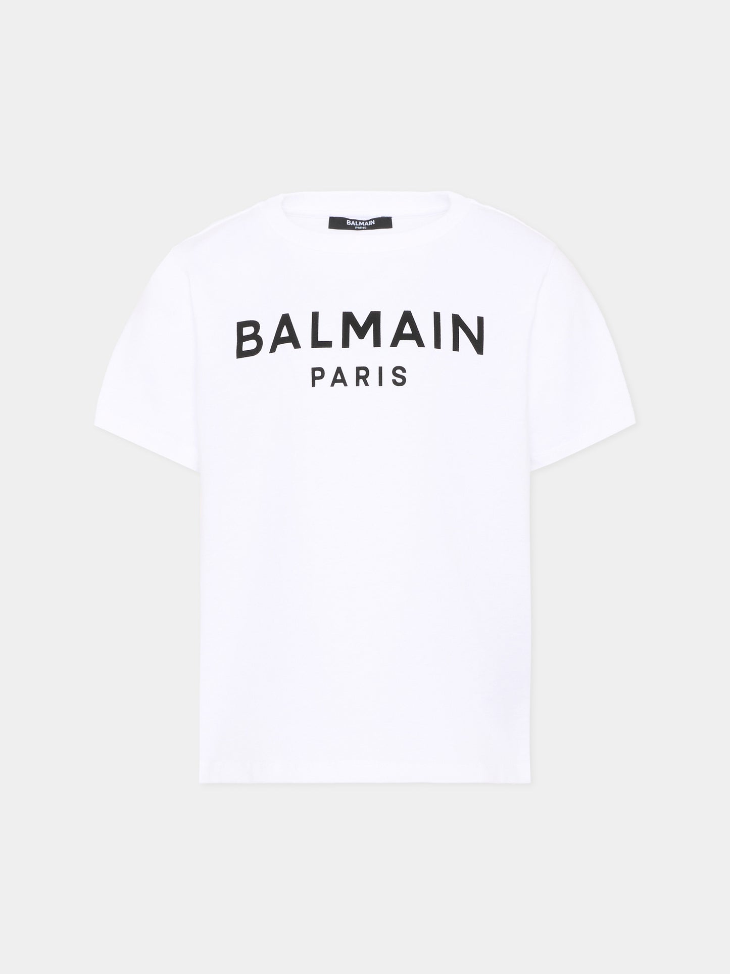 T-Shirt bianca per bambini con logo,Balmain Kids,BY8R11 Z3672 100NE