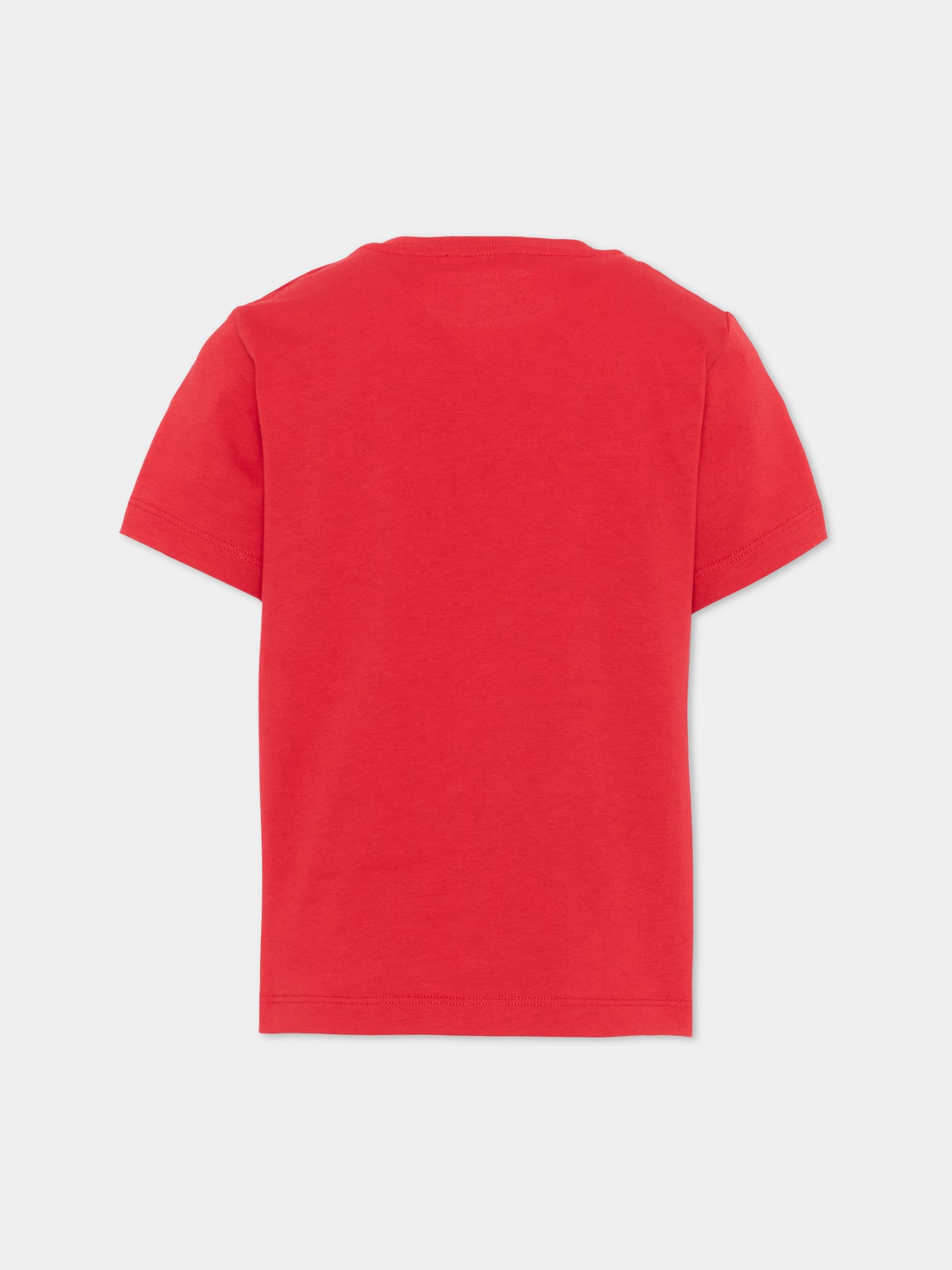 T-Shirt rossa per bambini con logo,Balmain Kids,BZ8H51 Z3672 479NE
