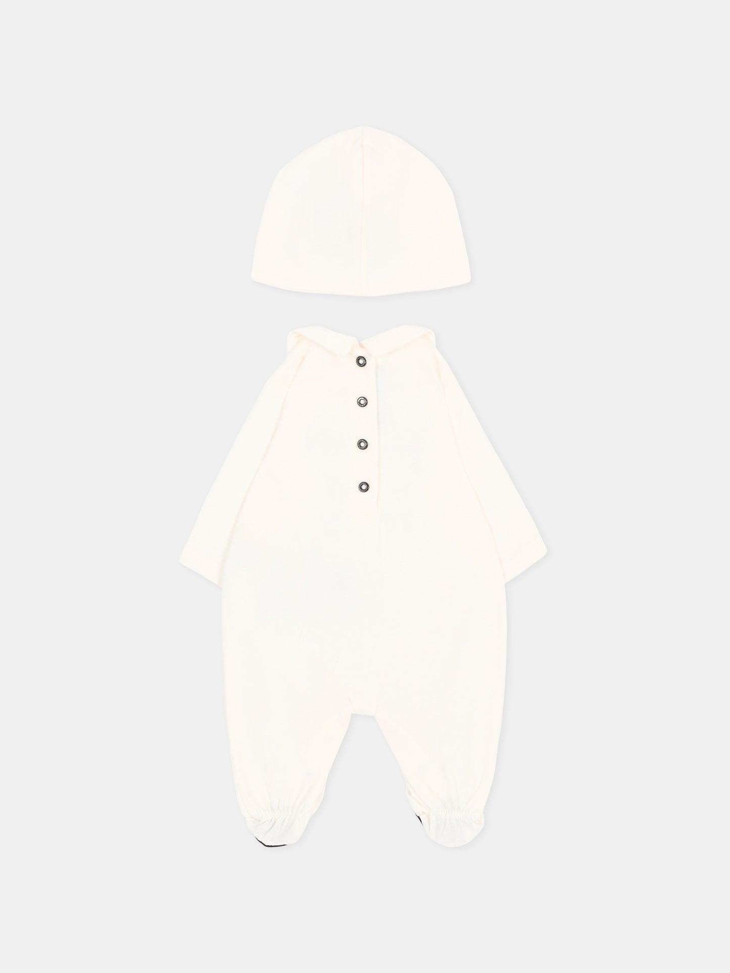 Set tutina avorio per neonato con logo,Balmain Kids,BZB300 Z3672 102NE