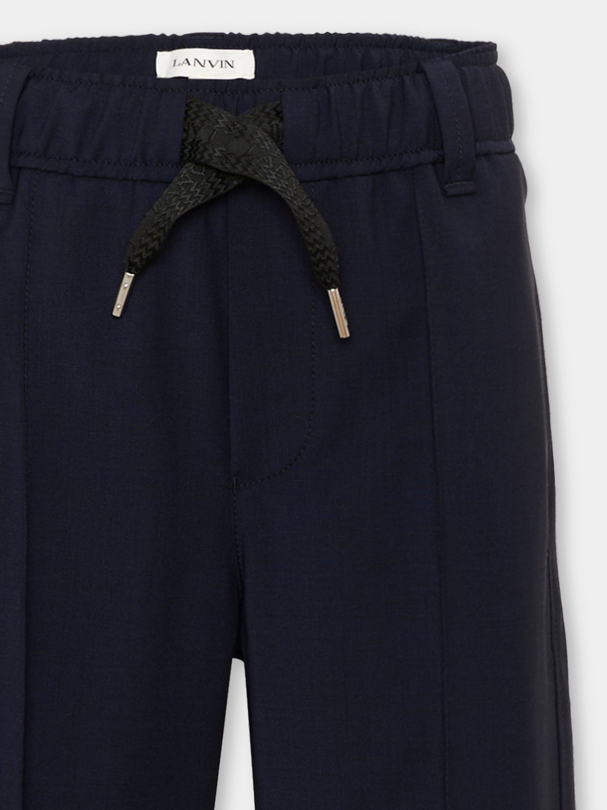 Pantaloni eleganti blu per bambino con logo,Lanvin Petite,N30441 868