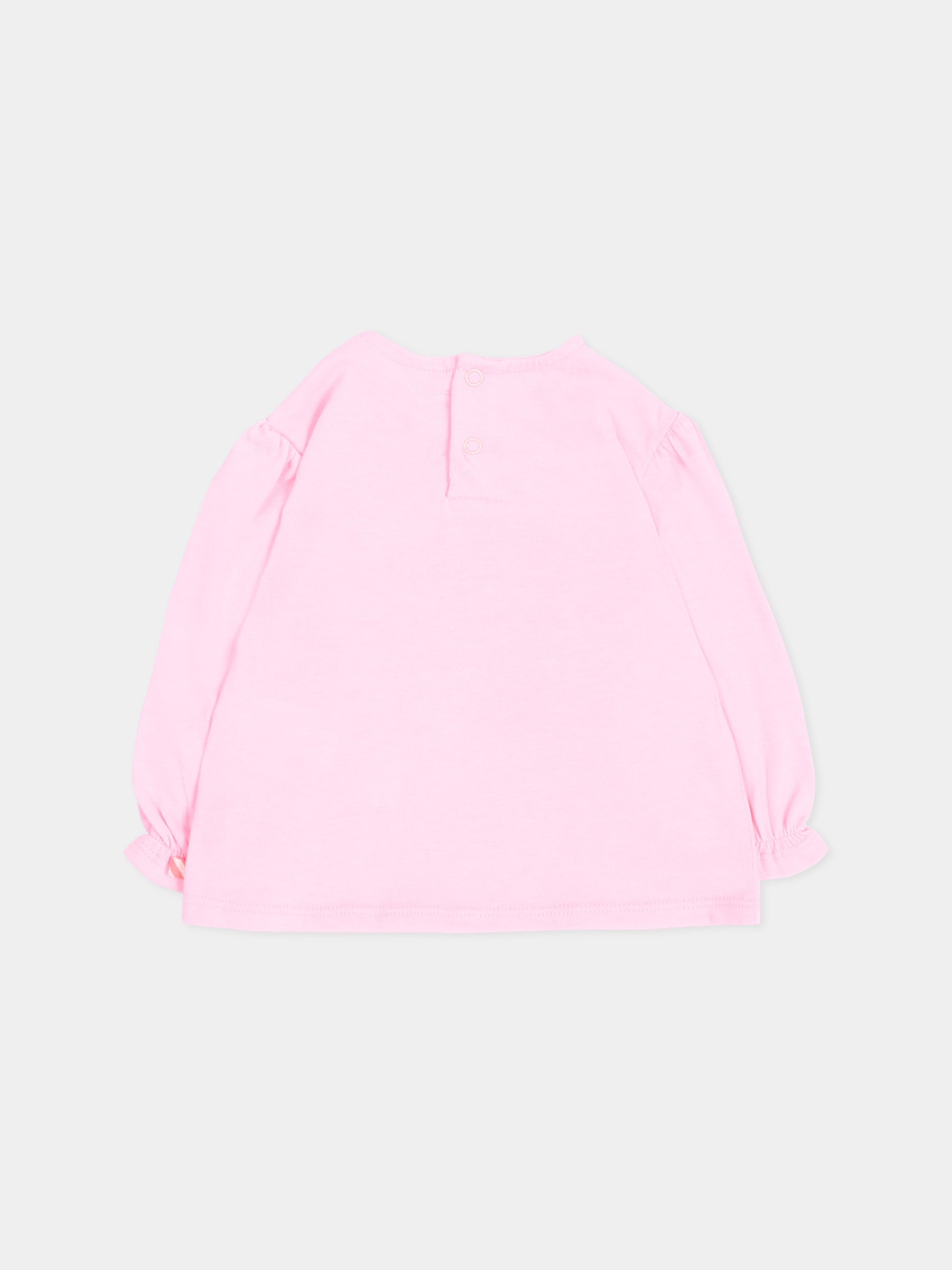 T-shirt rosa per neonata con cuore,Billieblush,U22244 462