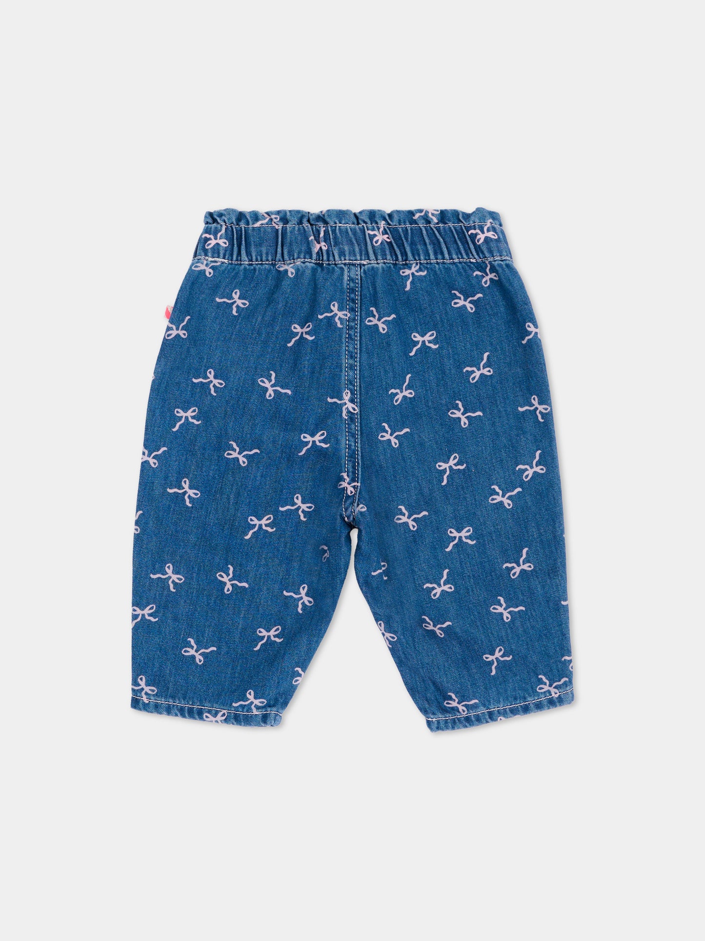 Jeans denim per neonata con fiocchi,Billieblush,U22249 Z10