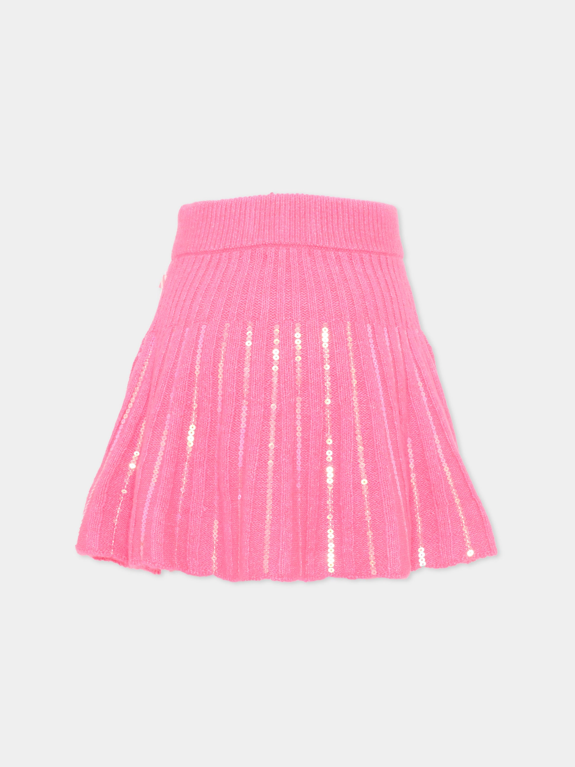 Gonna fucsia per bambina con paillettes,Billieblush,U22367 47A