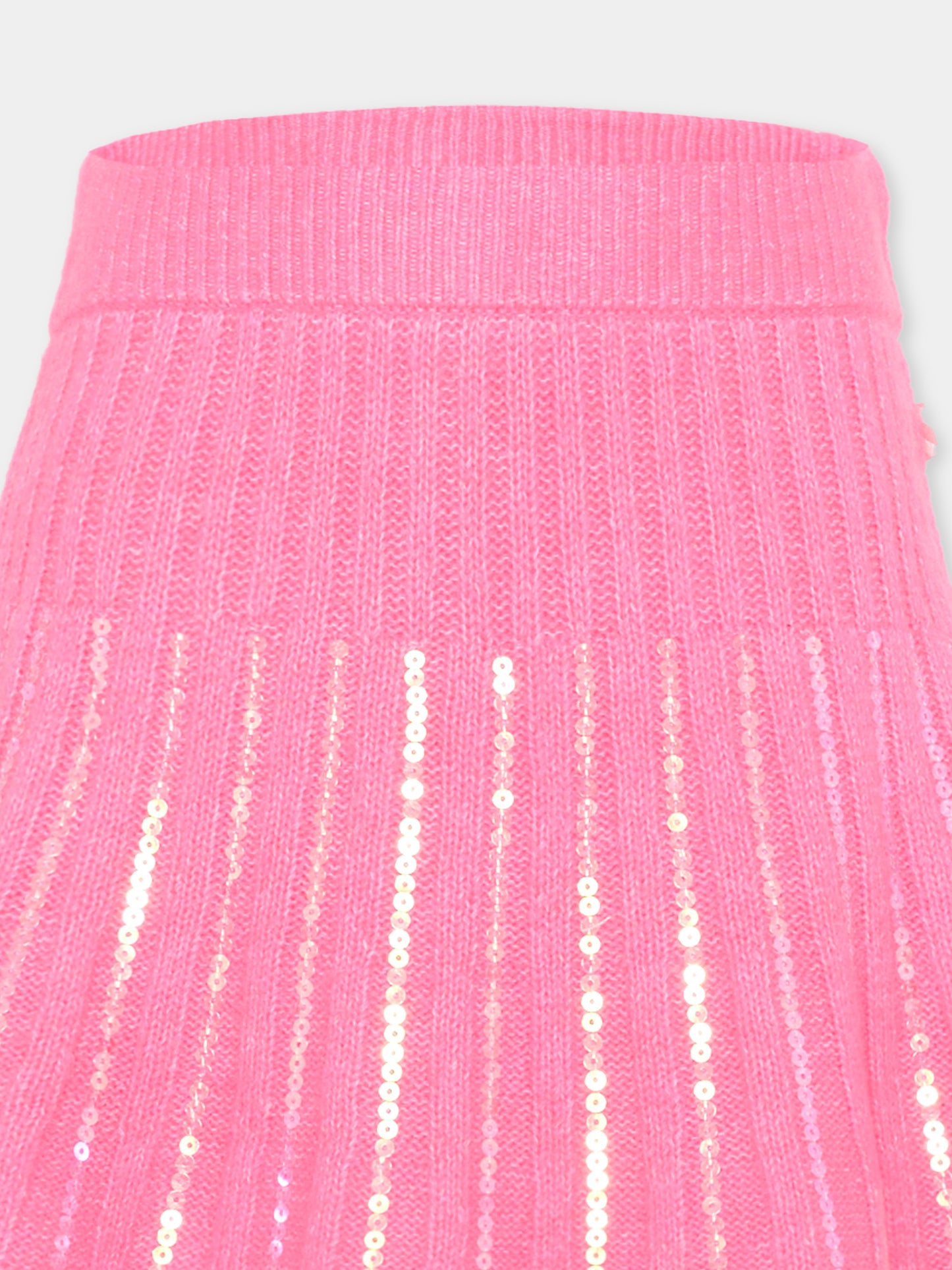 Gonna fucsia per bambina con paillettes,Billieblush,U22367 47A