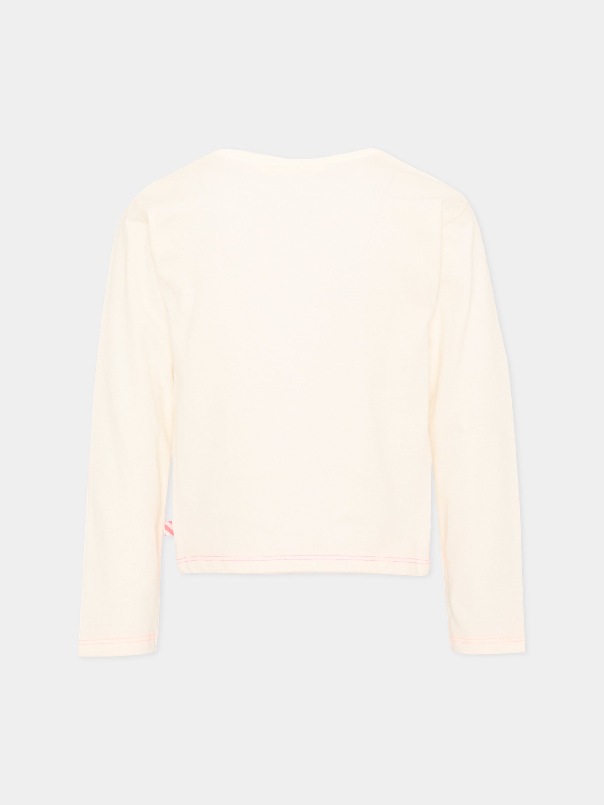 T-shirt avorio per bambina con unicorno,Billieblush,U22382 121