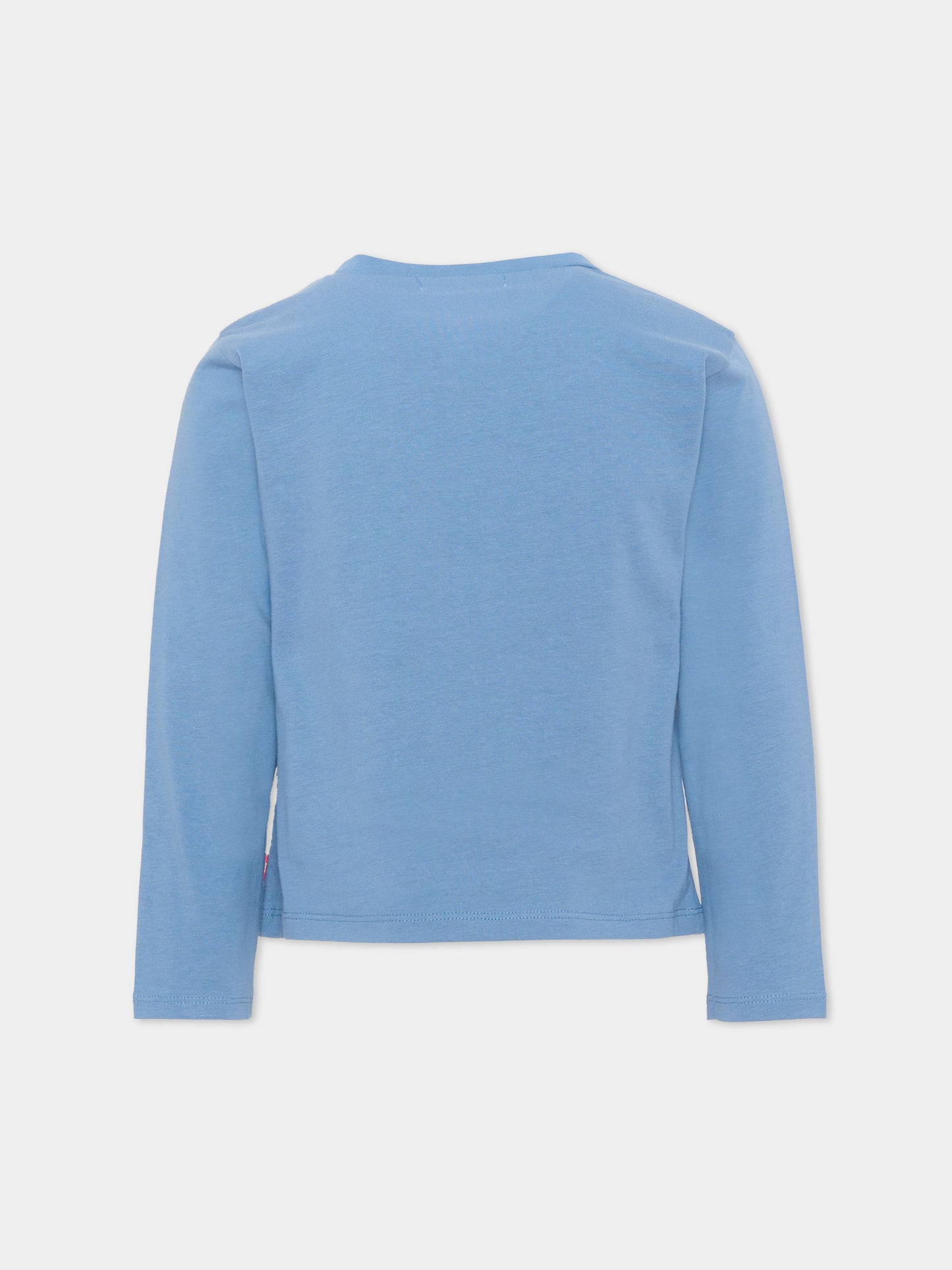 T-shirt azzurra per bambina con unicorno,Billieblush,U22384 81U
