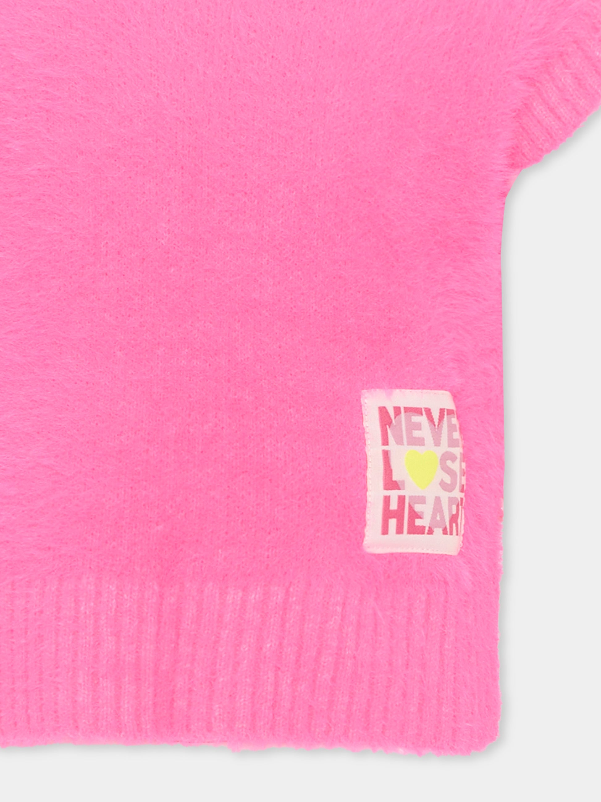 Maglia gilet fucsia per bambina,Billieblush,U22393 47A