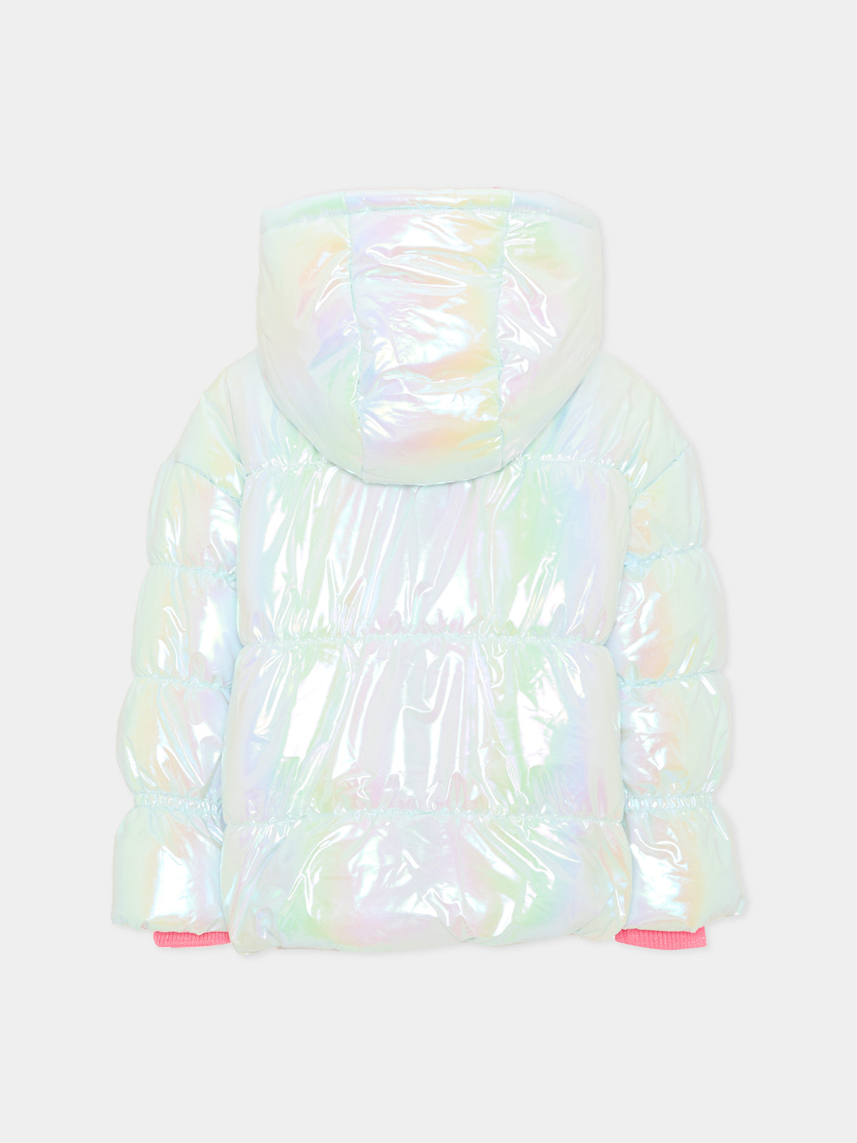 Piumino celeste per bambina con cuori,Billieblush,U22438 78R