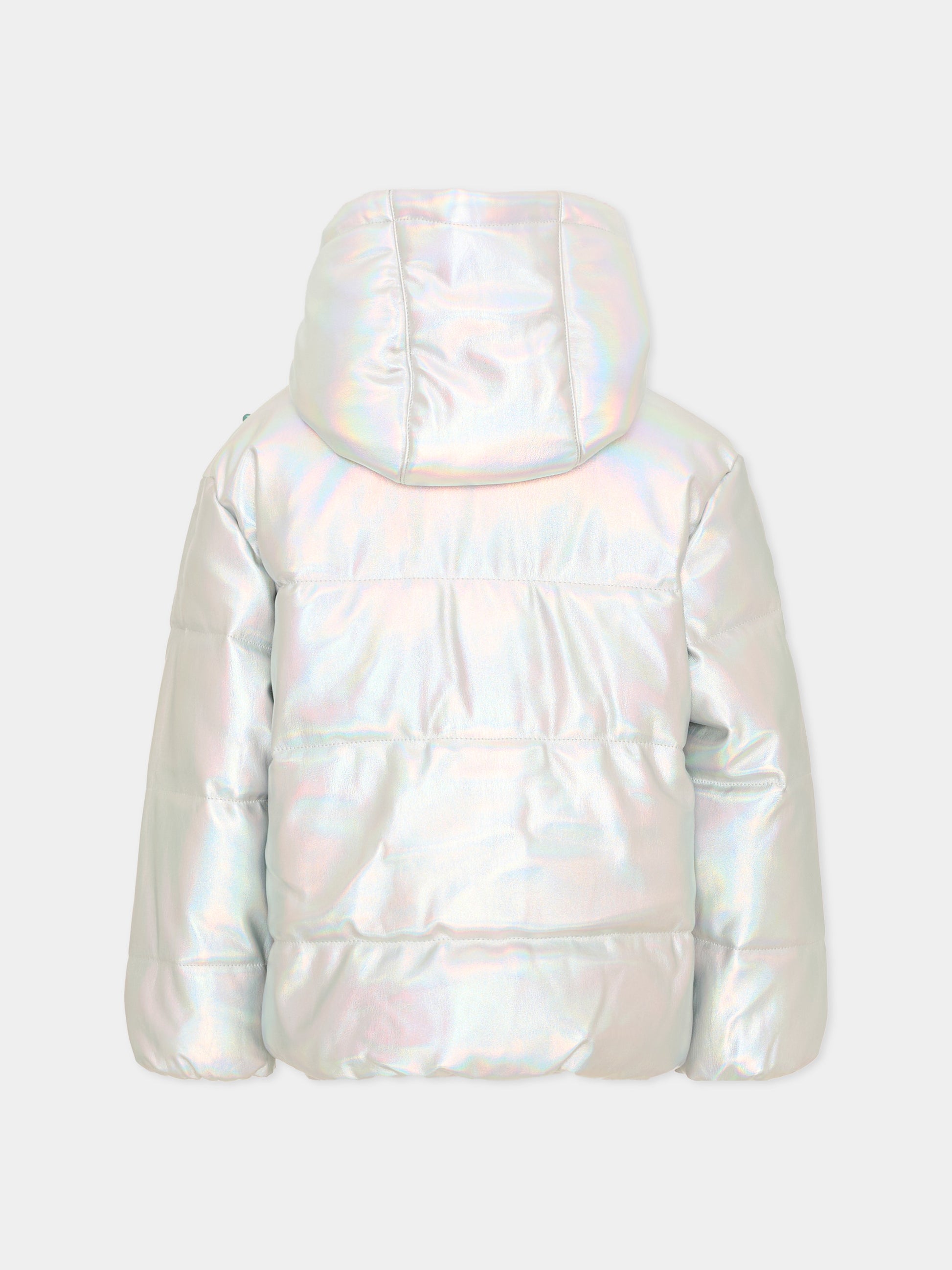 Piumini argento per bambina con perle,Billieblush,U22440 111
