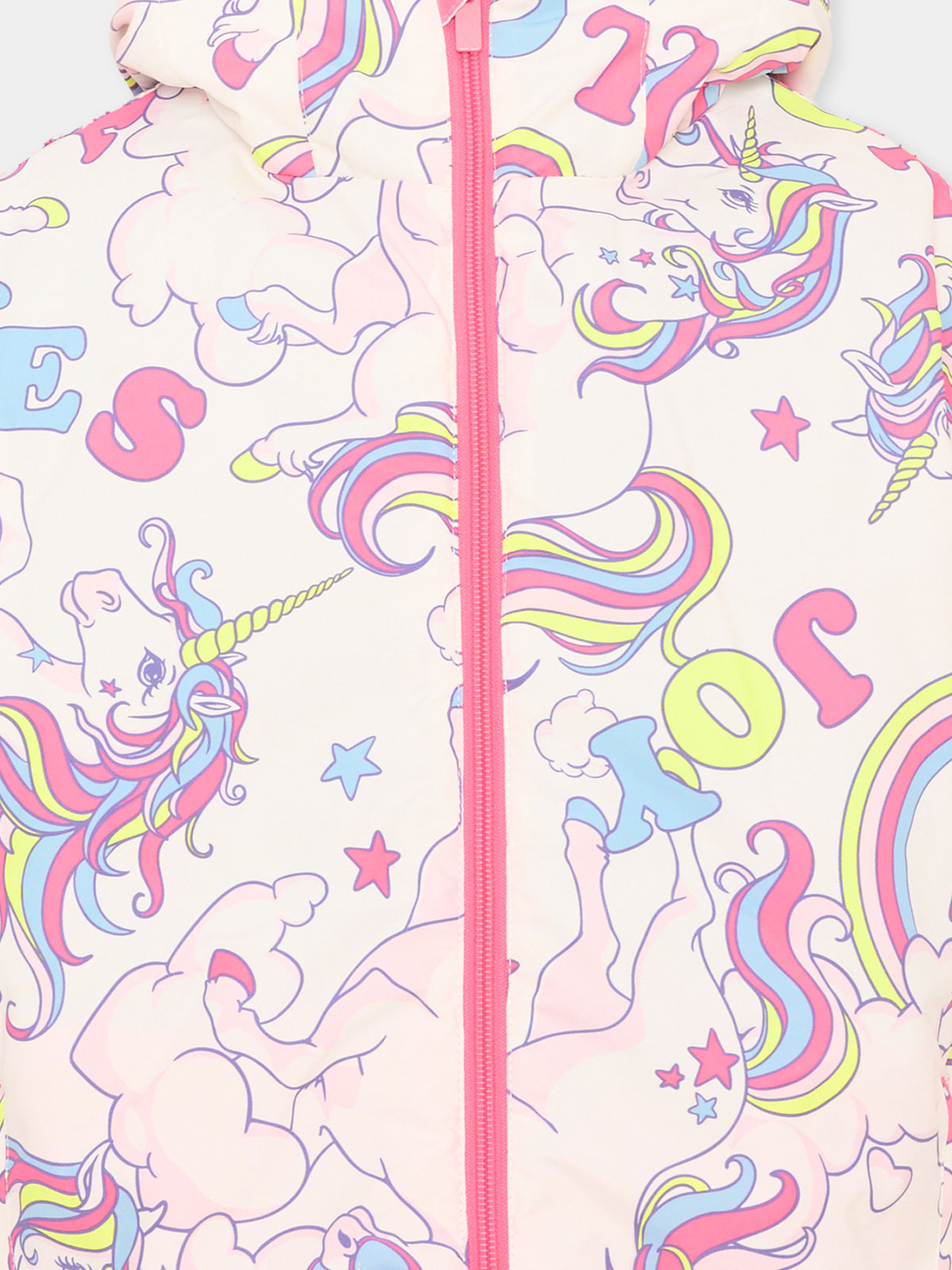 Piumino da neve multicolor per bambina con unicorni,Billieblush,U22451 Z41