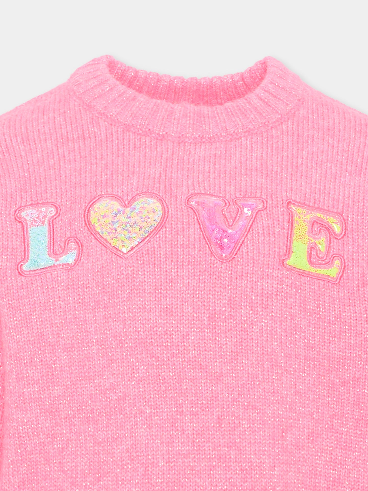Maglione rosa per bambina,Billieblush,U22467 47A