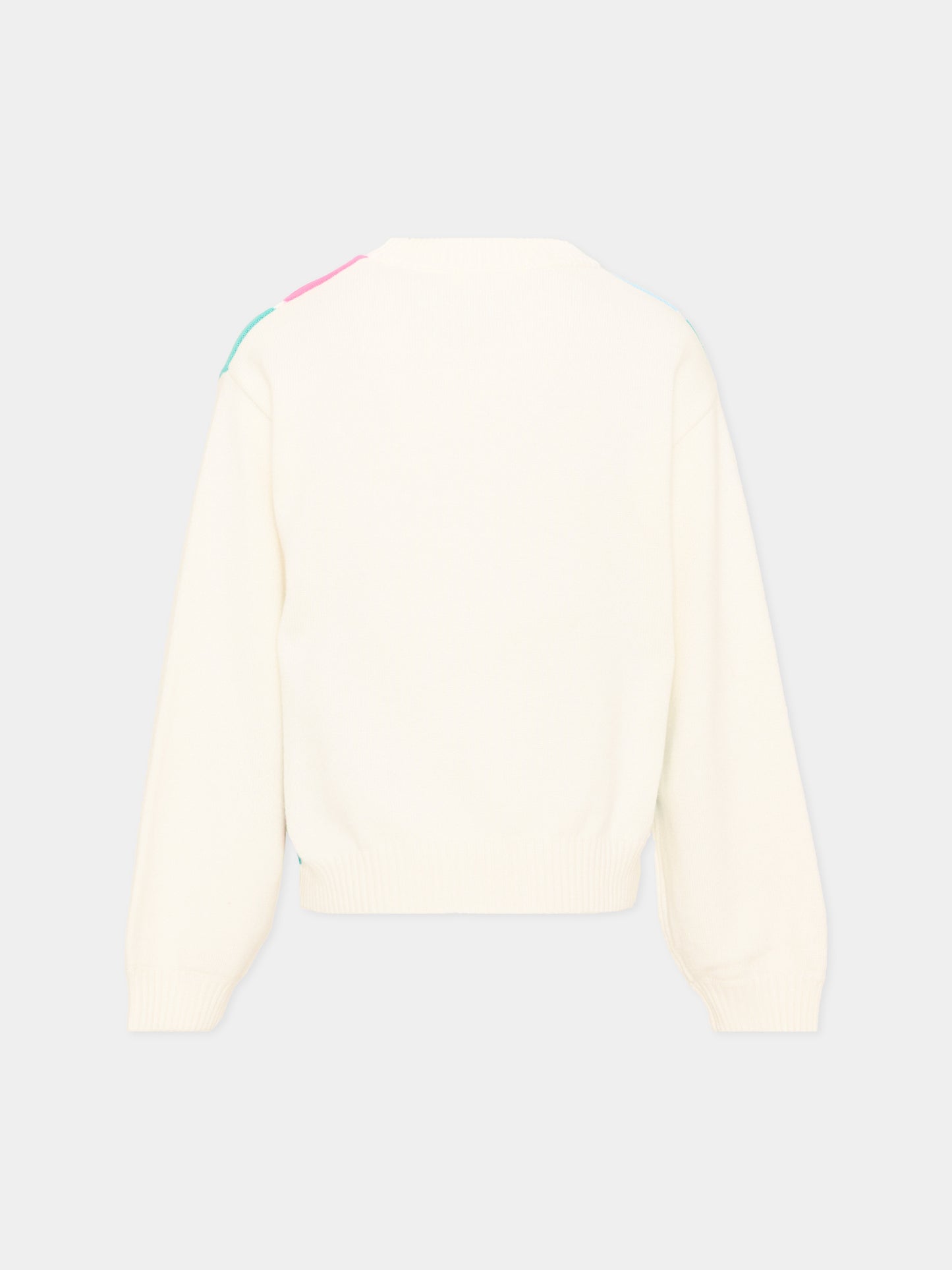 Maglione multicolor per bambina con cuore,Billieblush,U22470 Z41