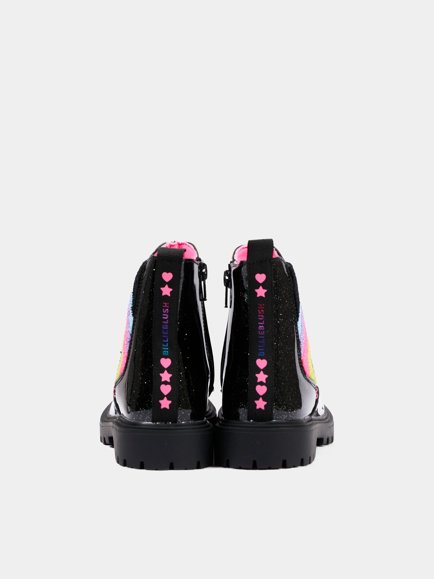 Stivaletti neri per bambina con arcobaleno,Billieblush,U22484 09B